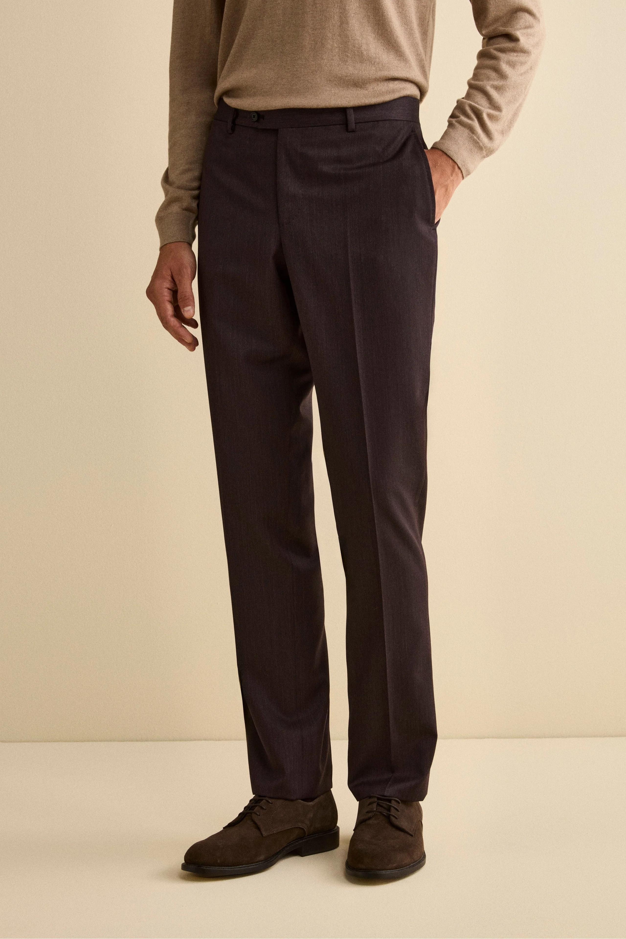Abito Monopetto in Lana Vergine Regular Fit - MELANZANA - Image 7