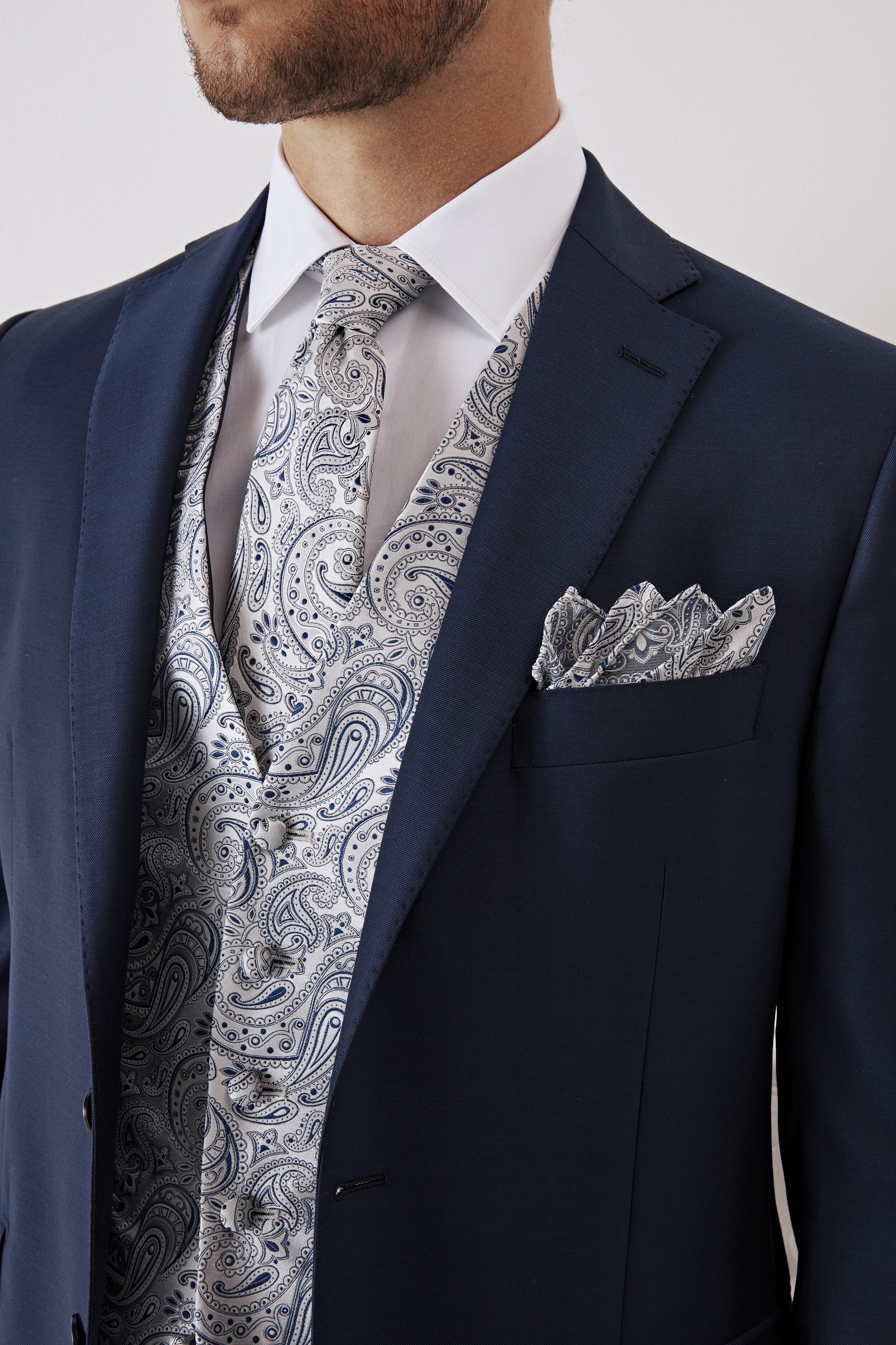 Abito slim in lana 150s - BLU - Image 4