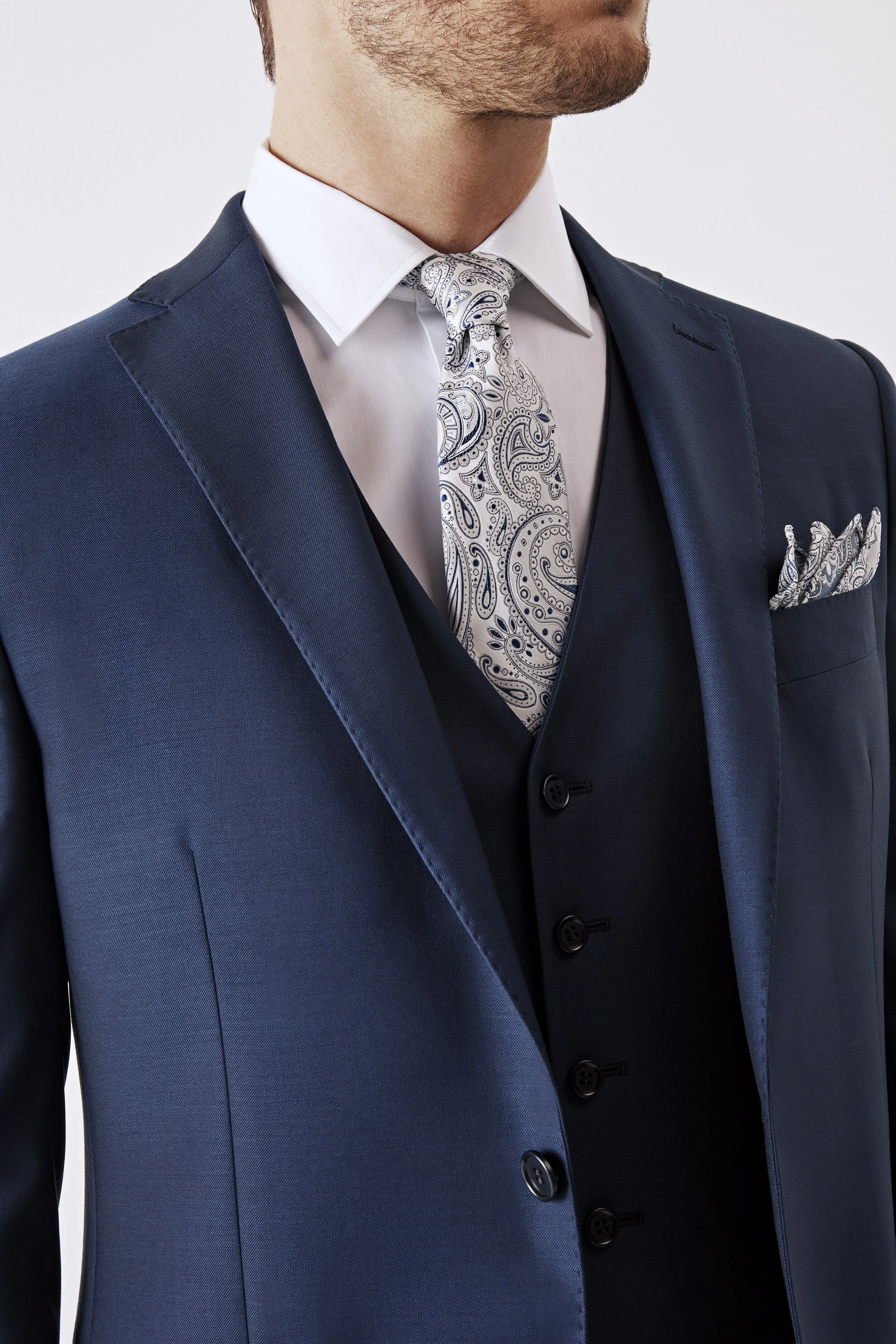 Abito slim in lana 150s - BLU - Image 5
