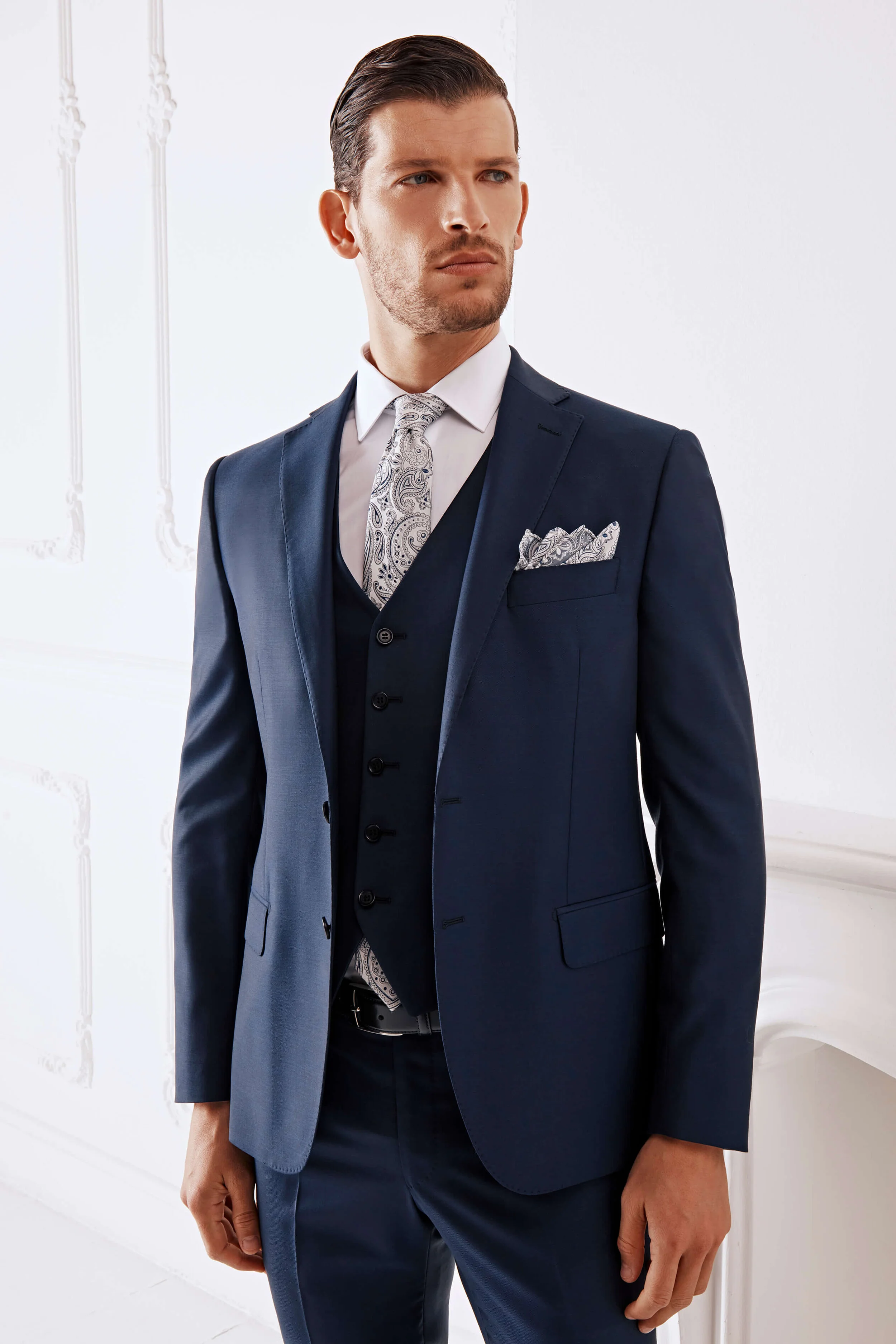 Abito slim in lana 150s - BLU - Image 6