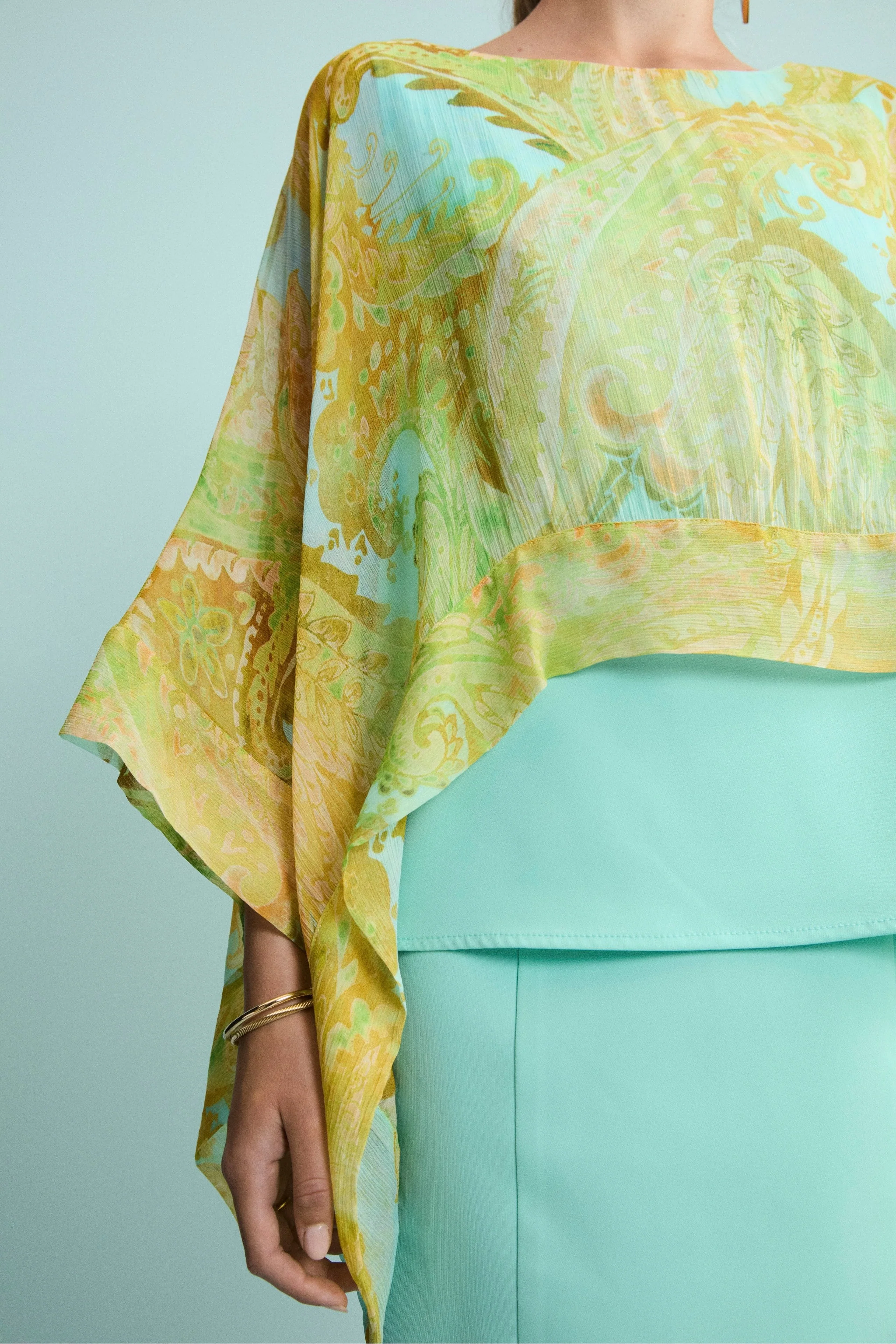 Blusa Creponne Elegante in Fantasia - FANT. ACQUA - Image 4