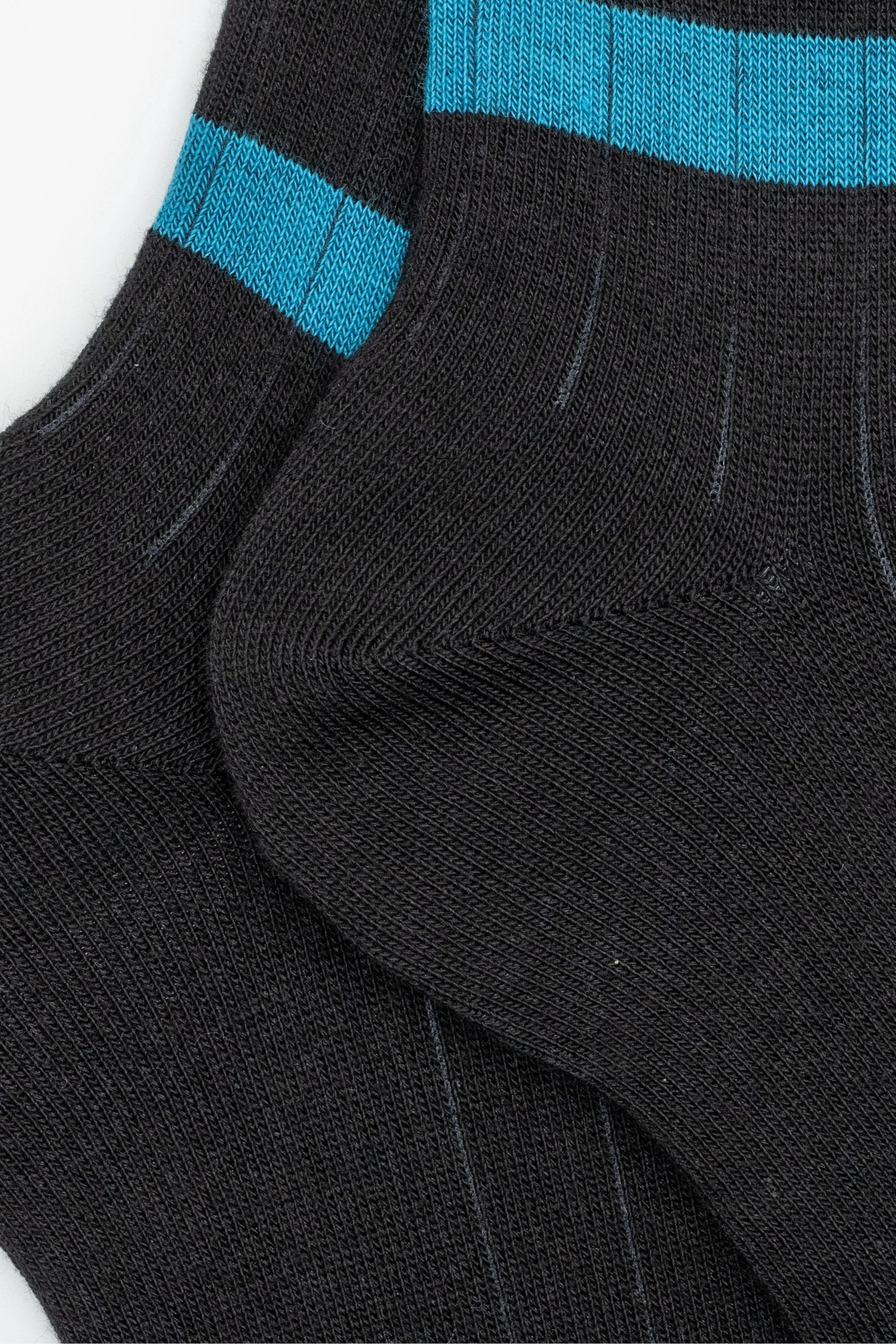 Calze Lunghe in Cotone - NERO RIGATO - Image 2