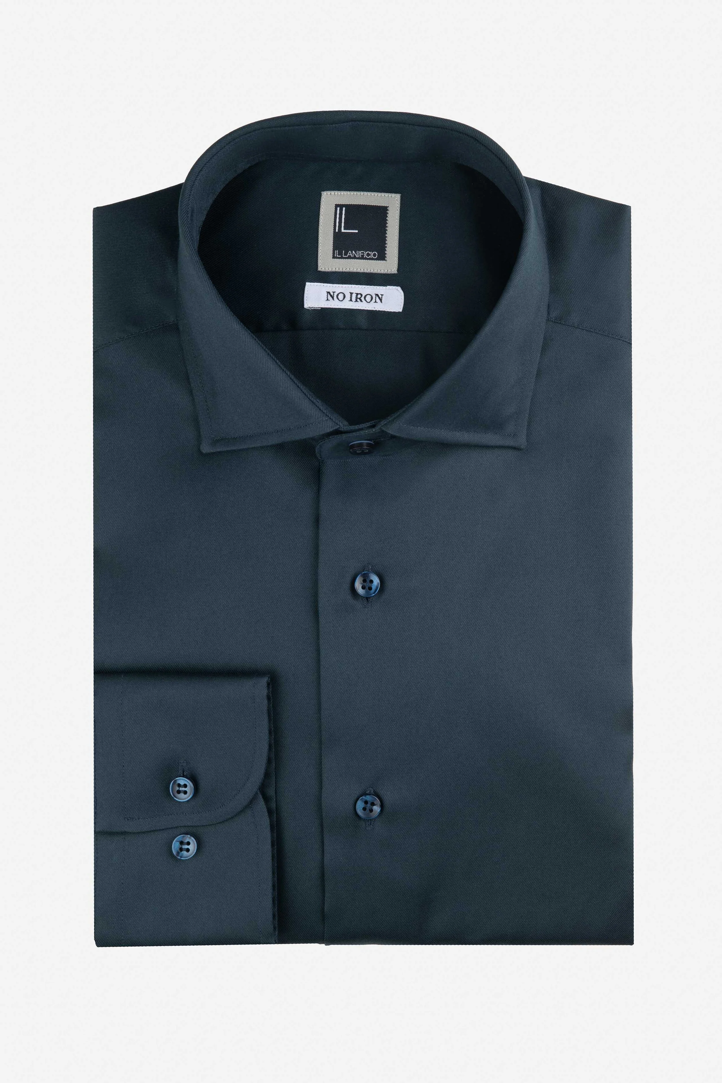 Camicia slim no stiro - BLU - Image 4