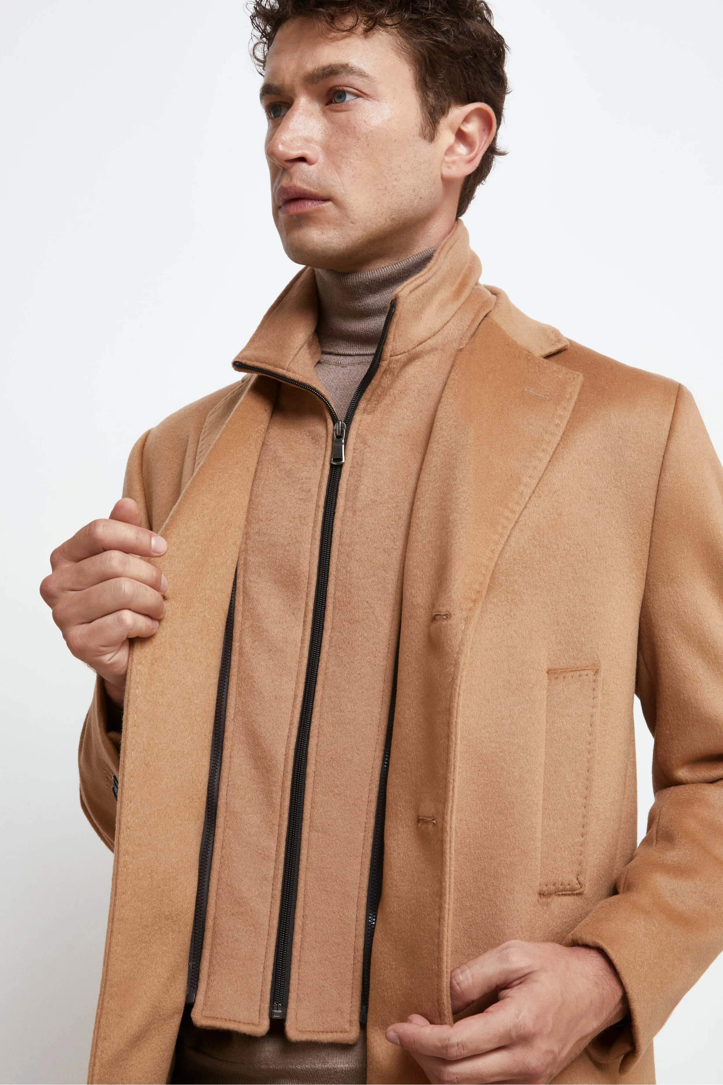 Cappotto Corto in Lana e Cashmere - CAMMELLO - Image 3
