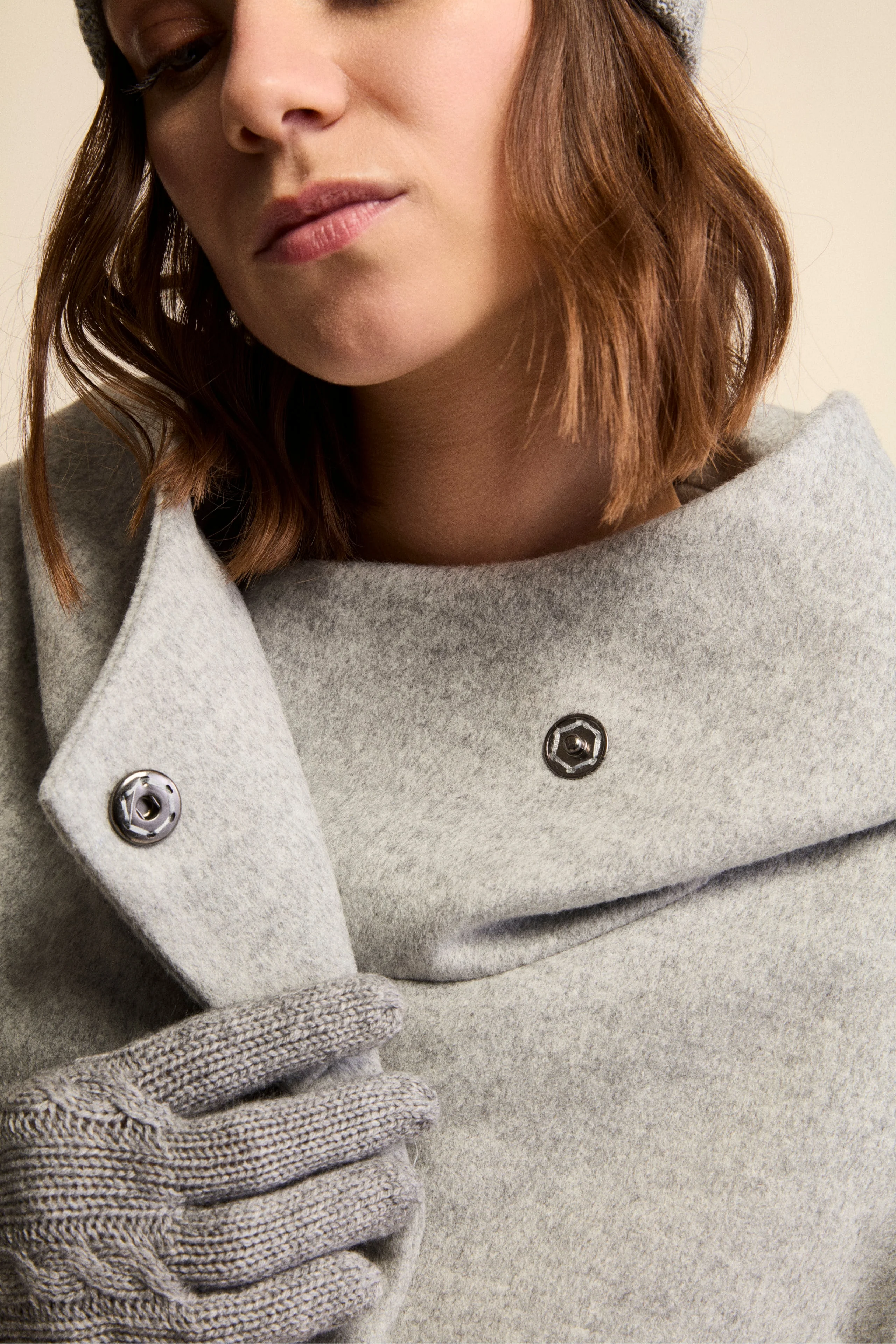 Cappotto corto in lana e cashmere - PERLA - Image 4