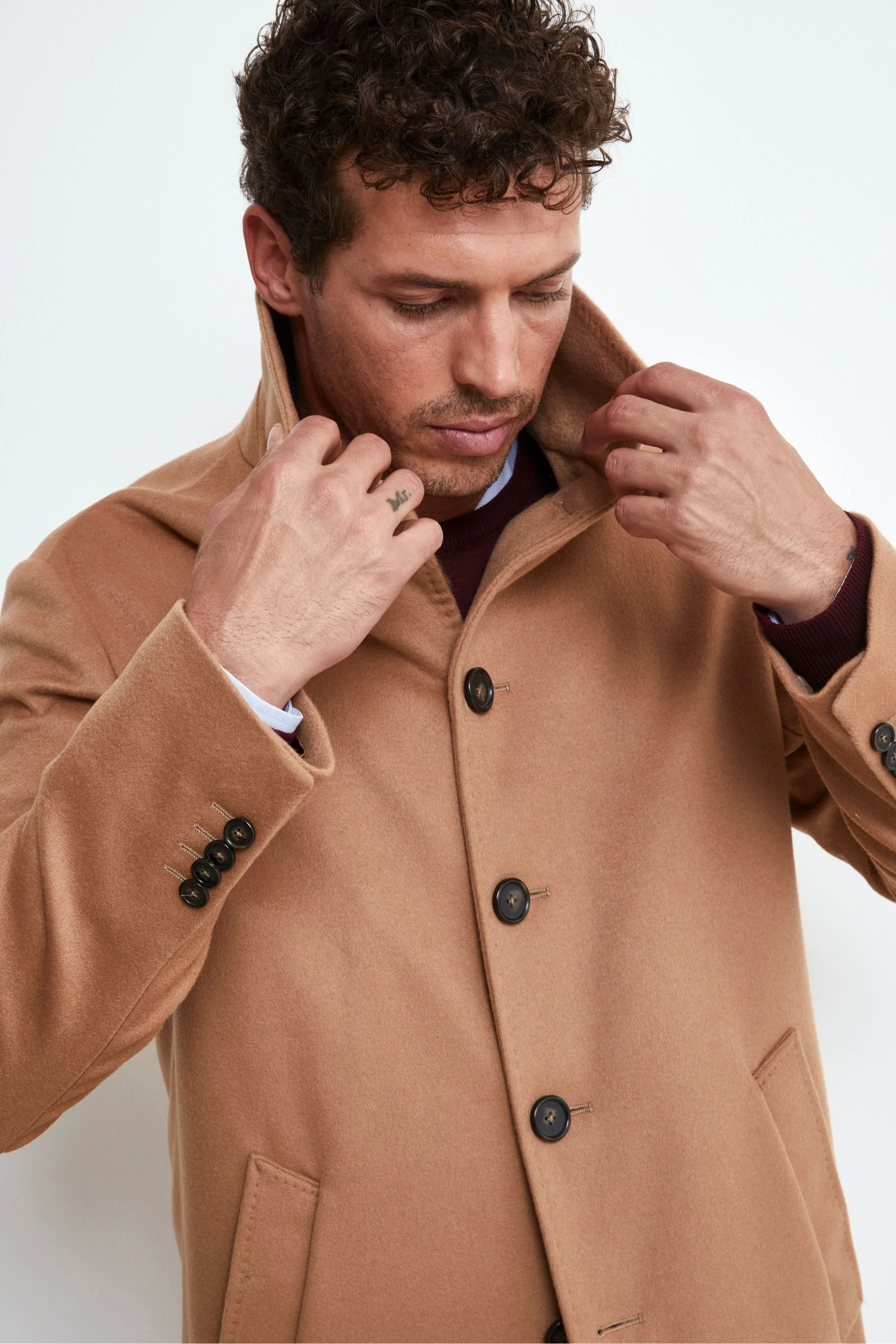 Cappotto Foderato Lana e Cashmere - CAMMELLO - Image 2