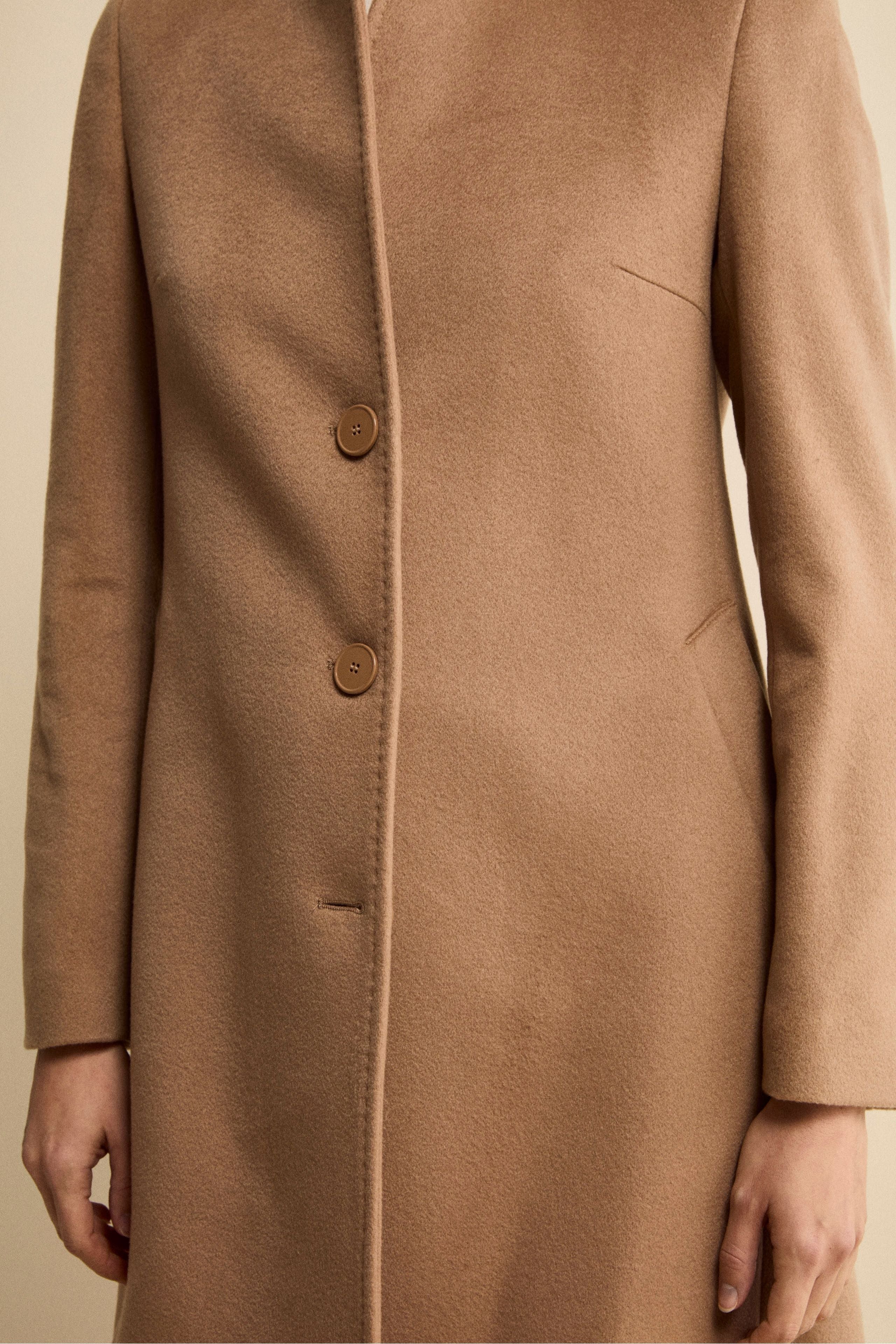 Cappotto in cashmere da donna - CAMMELLO - Image 3