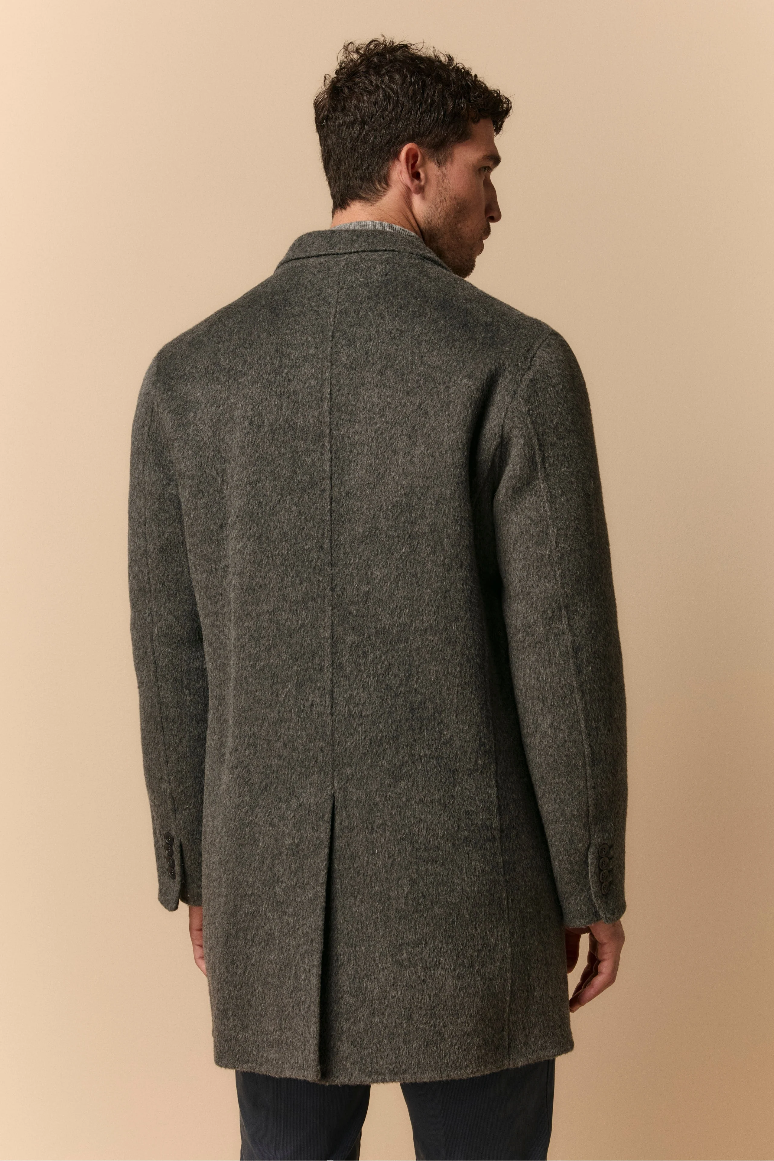 Cappotto in Lana con Gilet in Piuma - GRIGIO SCURO - Image 2