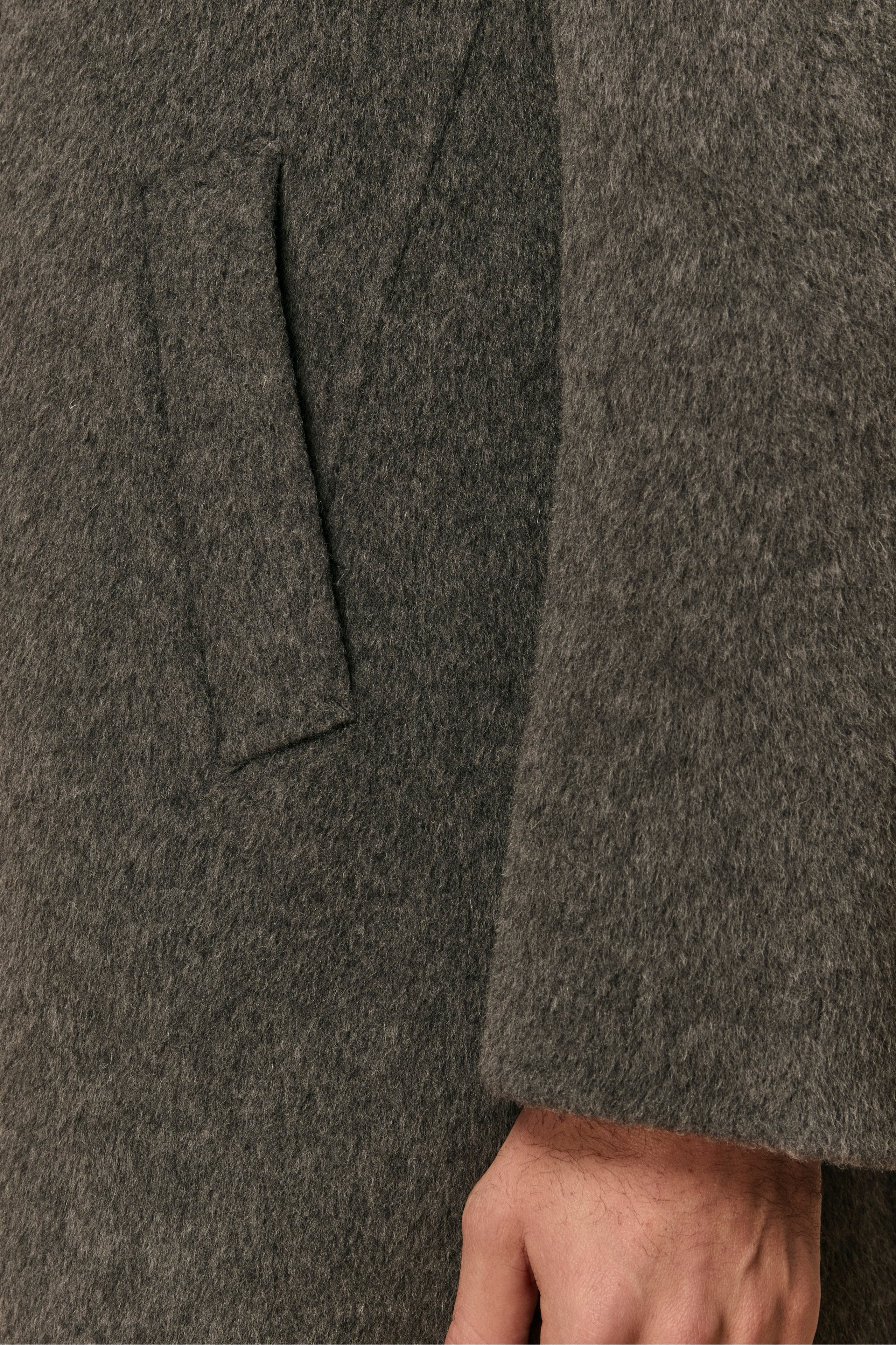 Cappotto in Lana con Gilet in Piuma - GRIGIO SCURO - Image 5