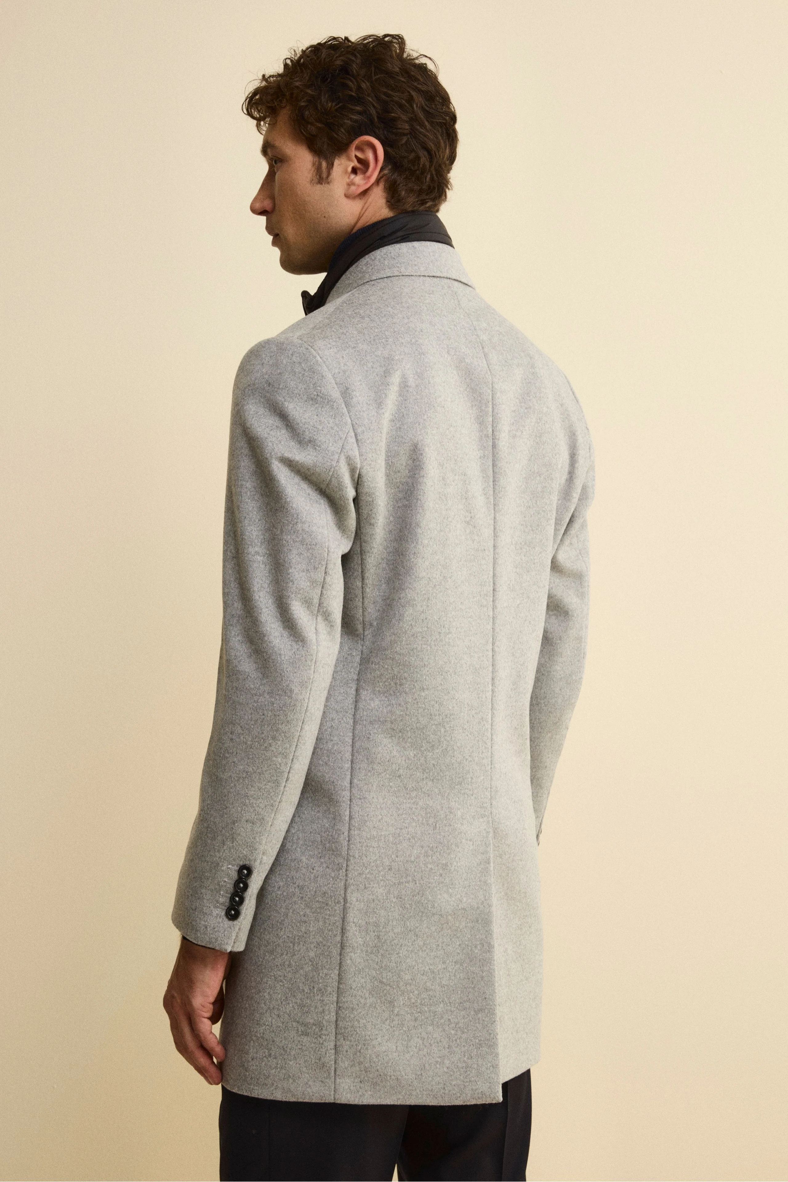 Cappotto in lana e cashmere - GRIGIO CHIARO - Image 6