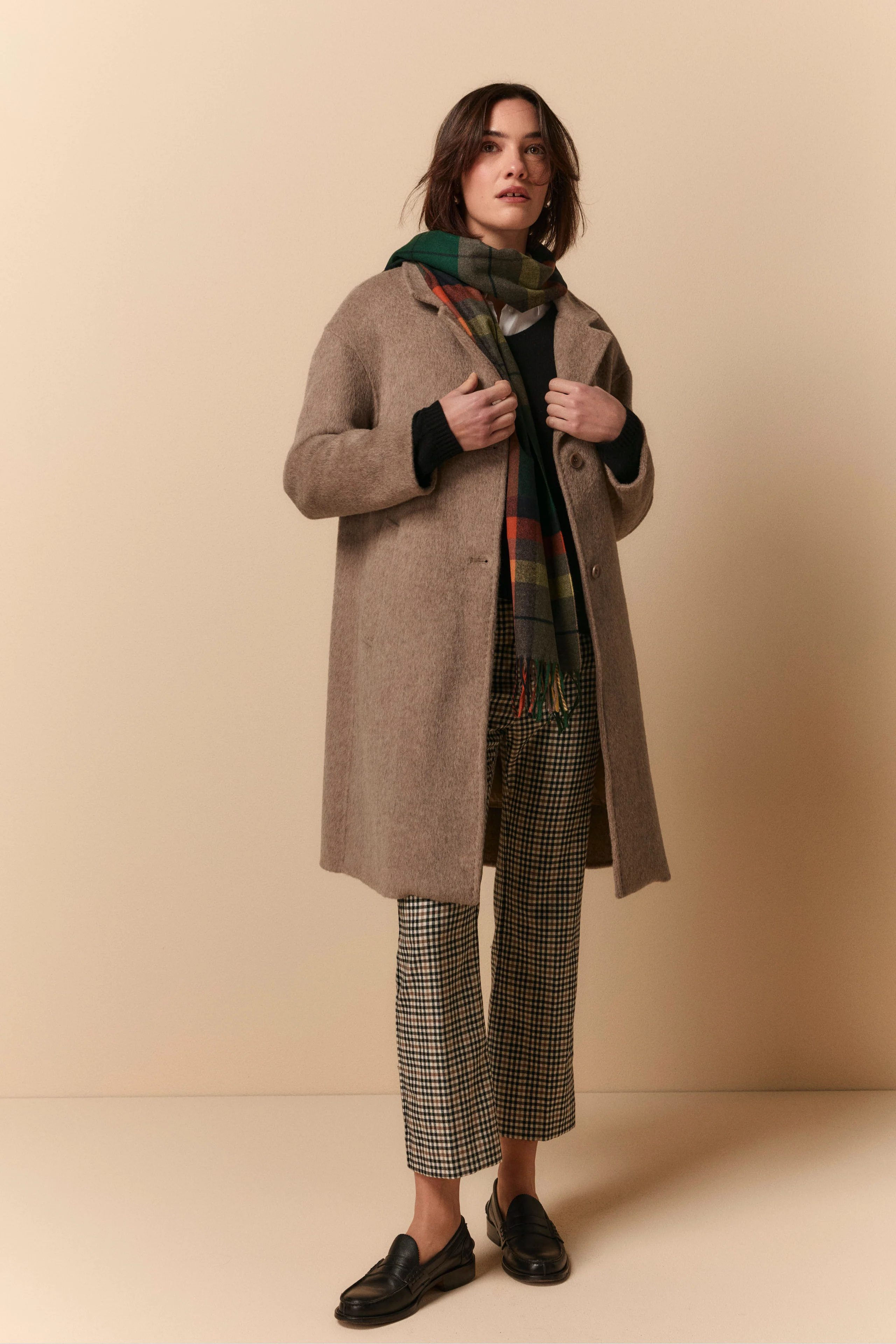 Cappotto Midi in Lana Imbottito - BEIGE - Image 4