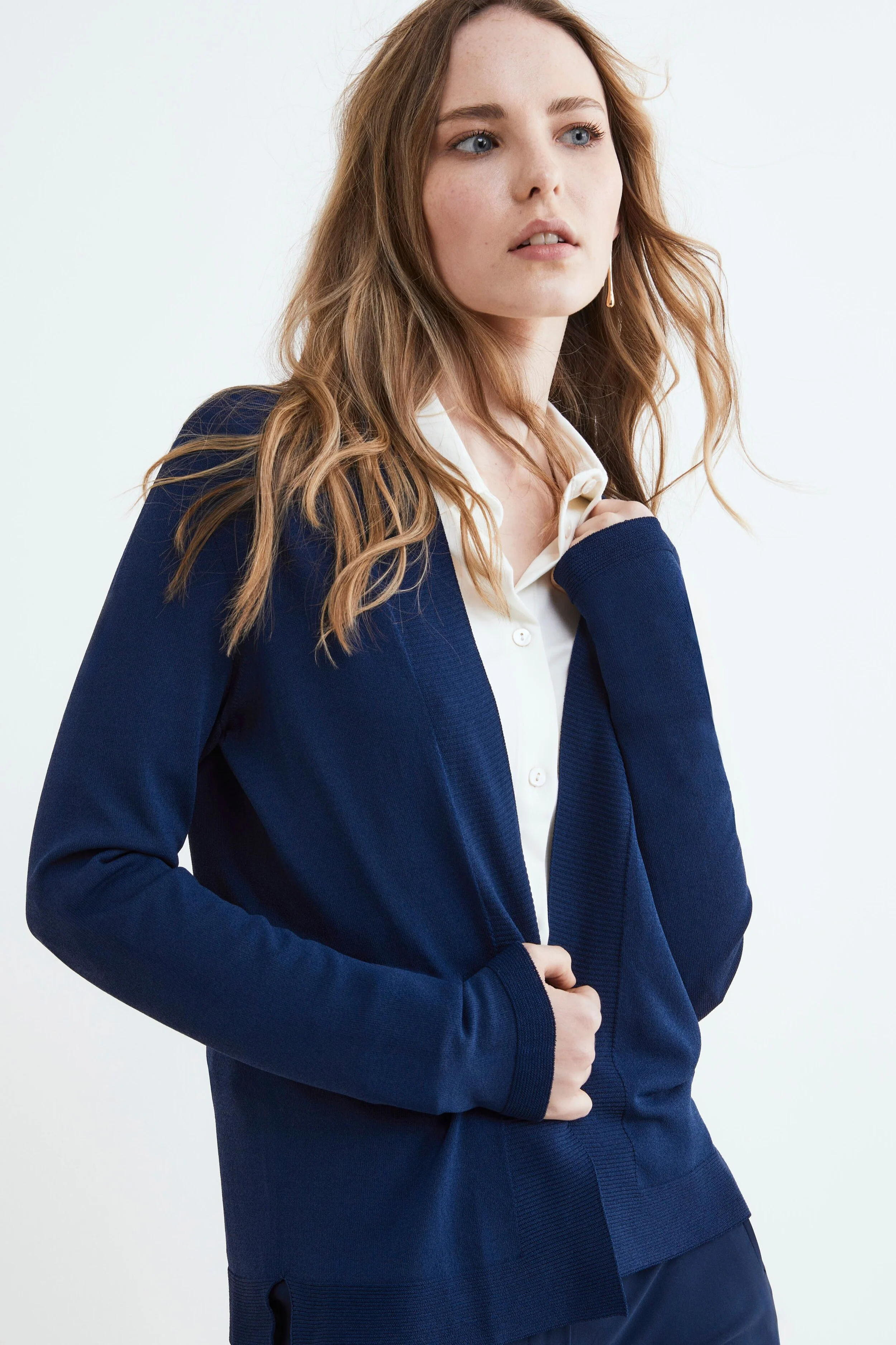 Cardigan aperto - BLU - Image 4