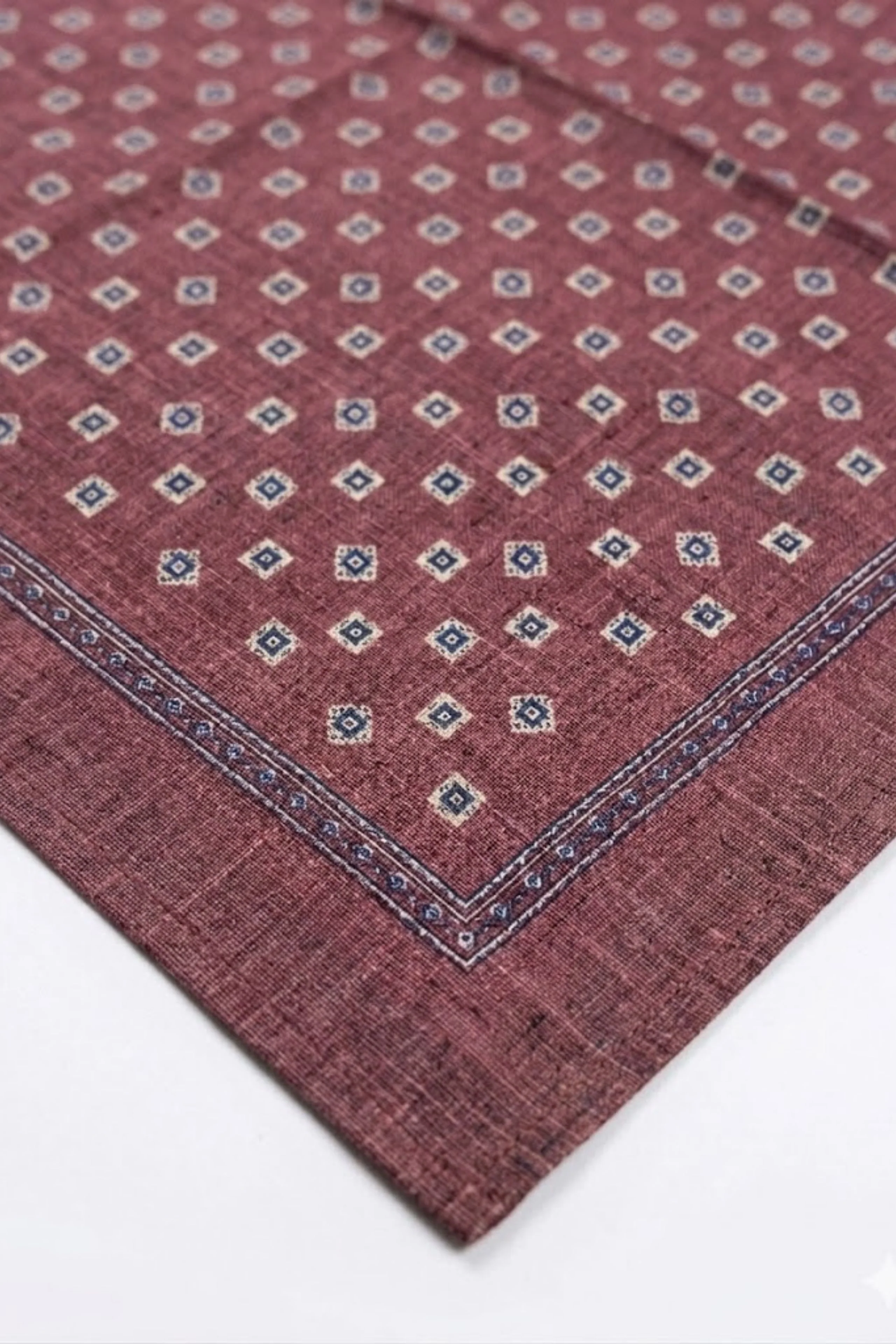 Foulard Causal in Cotone a Fantasia - FANT. BORDEAUX - Image 3