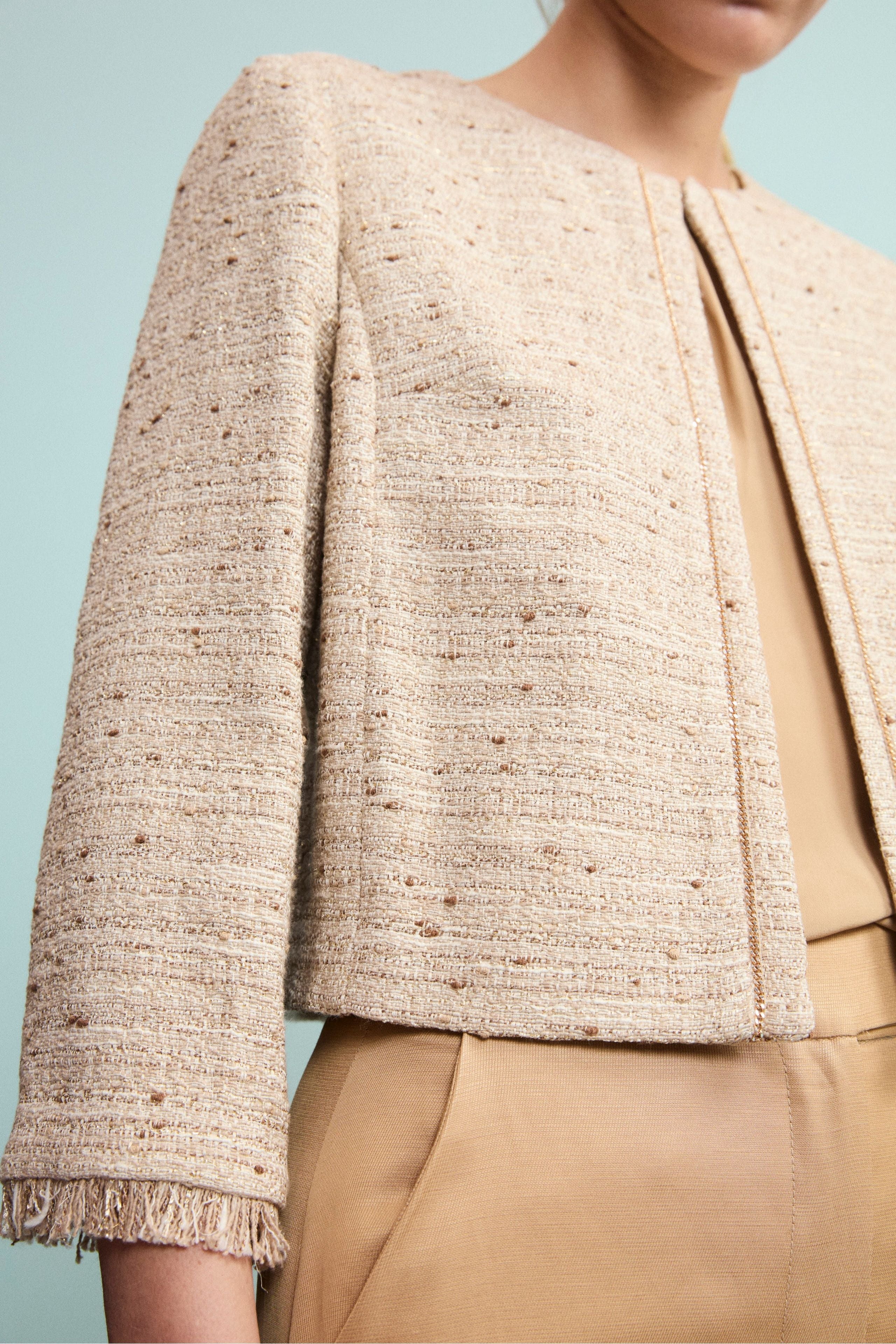 Giacca Chanel Elegante con Lurex - ECRU - Image 4