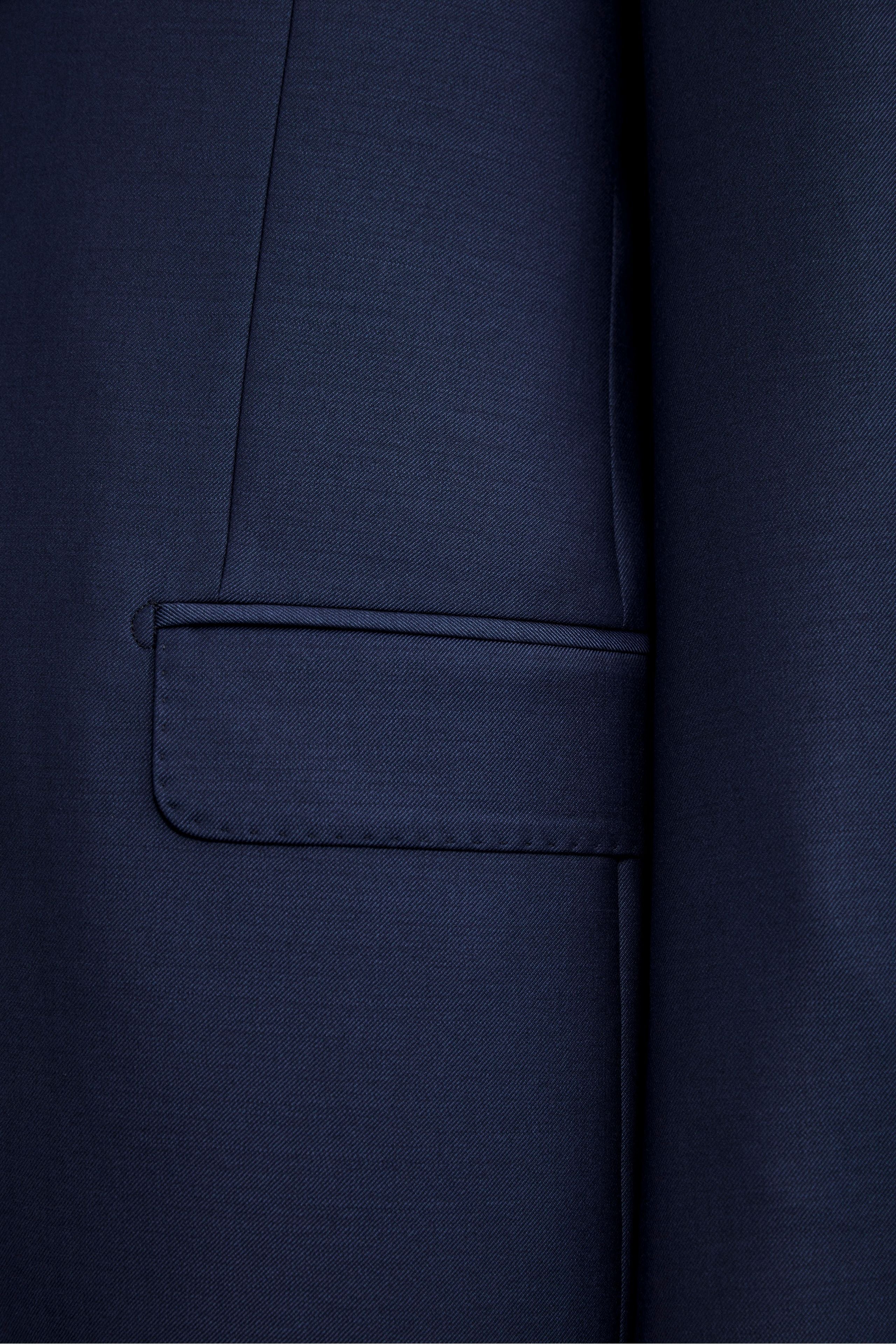 Giacca da Cerimonia in Lana Vergine Drop 4 - BLU - Image 5