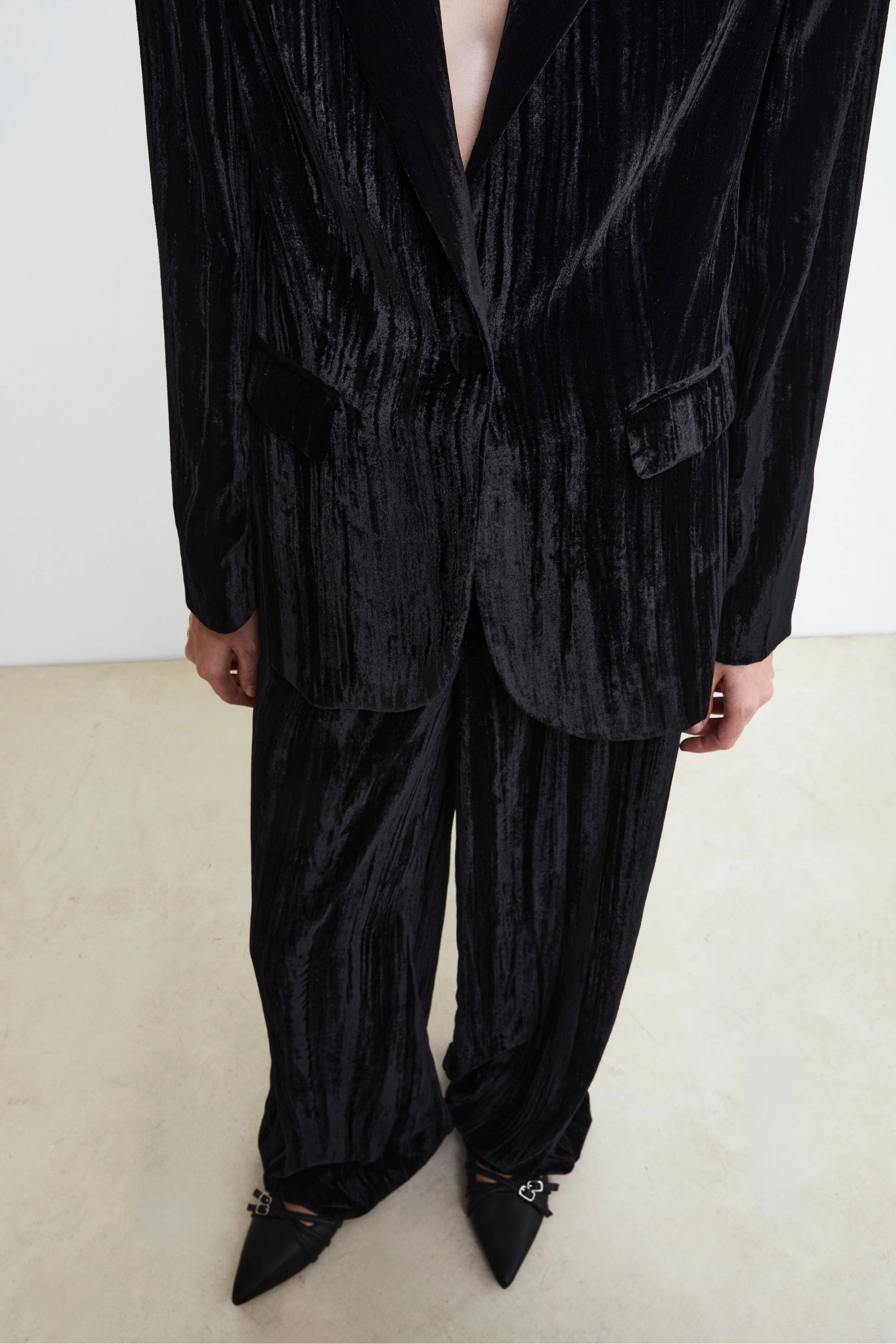 Giacca in Velluto da donna - NERO - Image 5