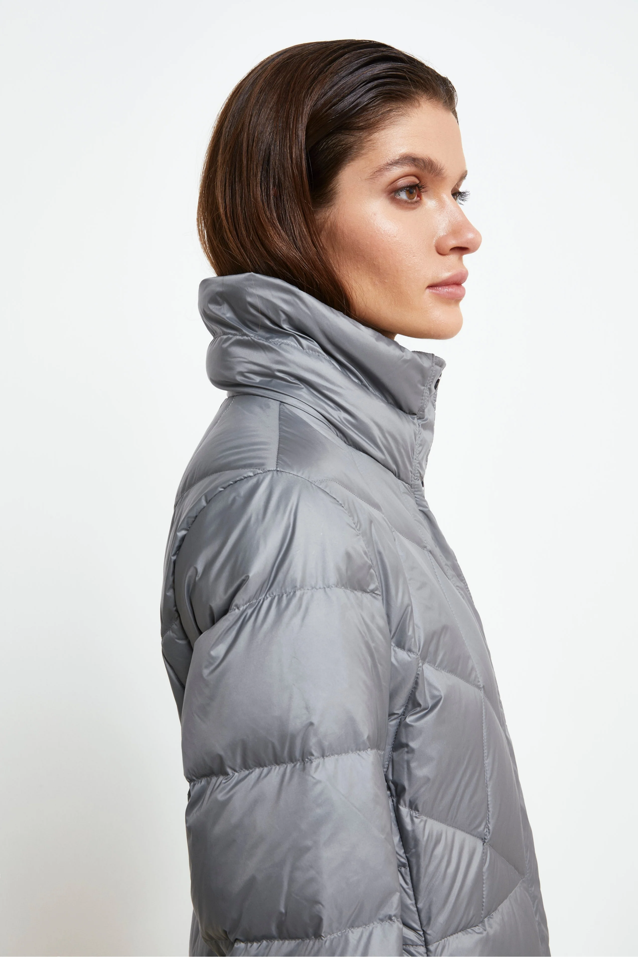 Giaccone Midi Imbottito - GRIGIO - Image 3