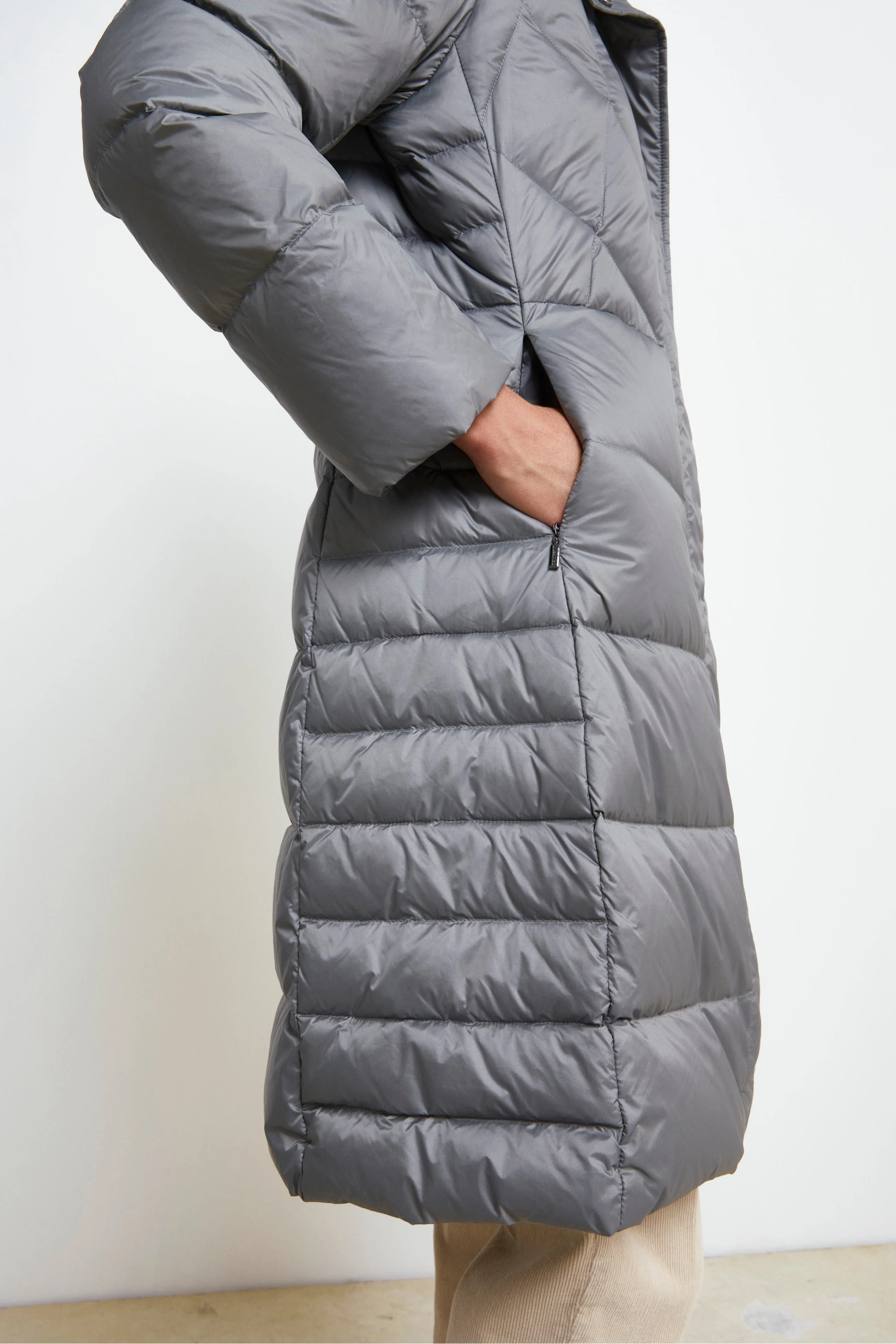 Giaccone Midi Imbottito - GRIGIO - Image 5