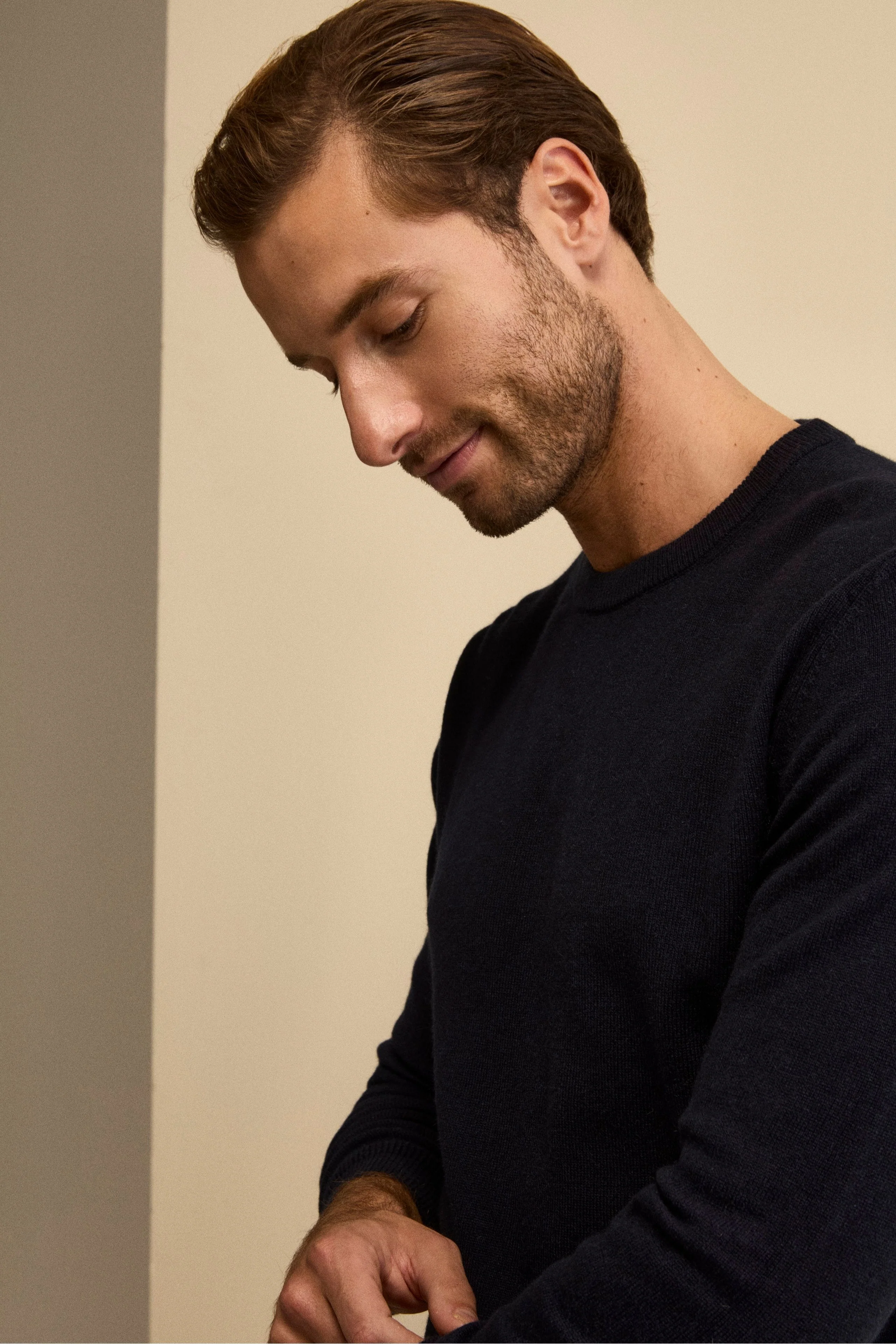 Girocollo in cashmere e seta - BLU - Image 2