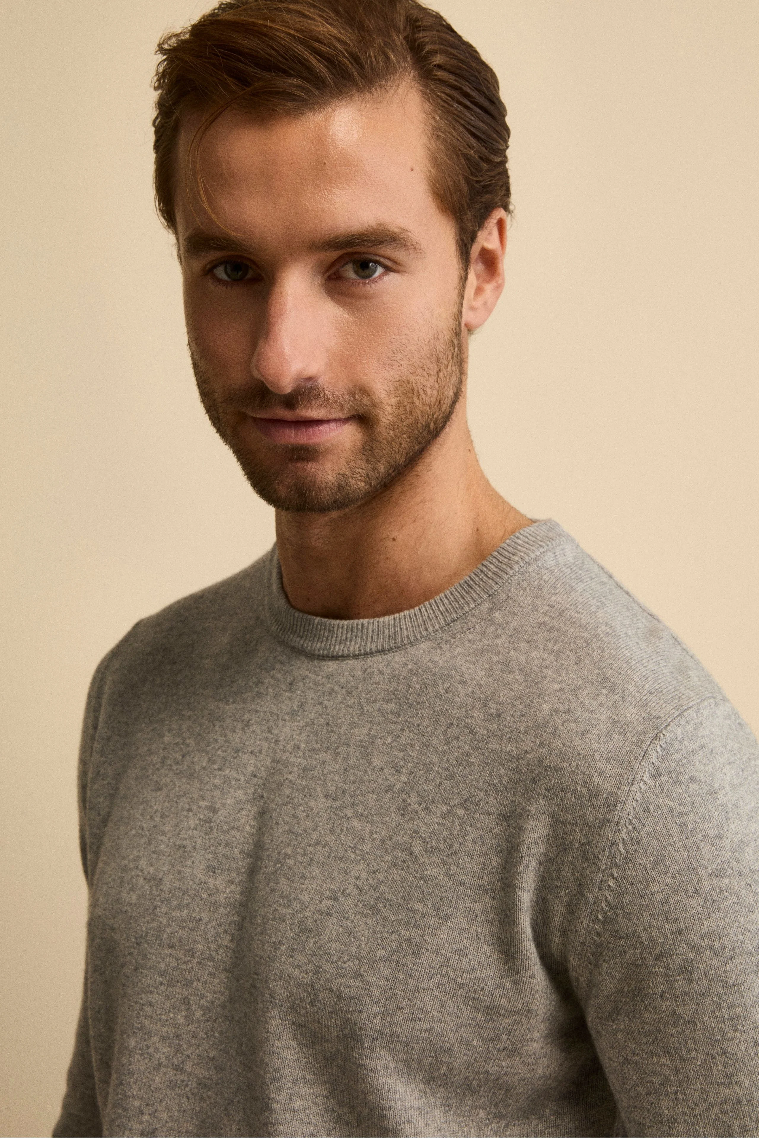 Girocollo in cashmere e seta - GRIGIO MELANGE - Image 2