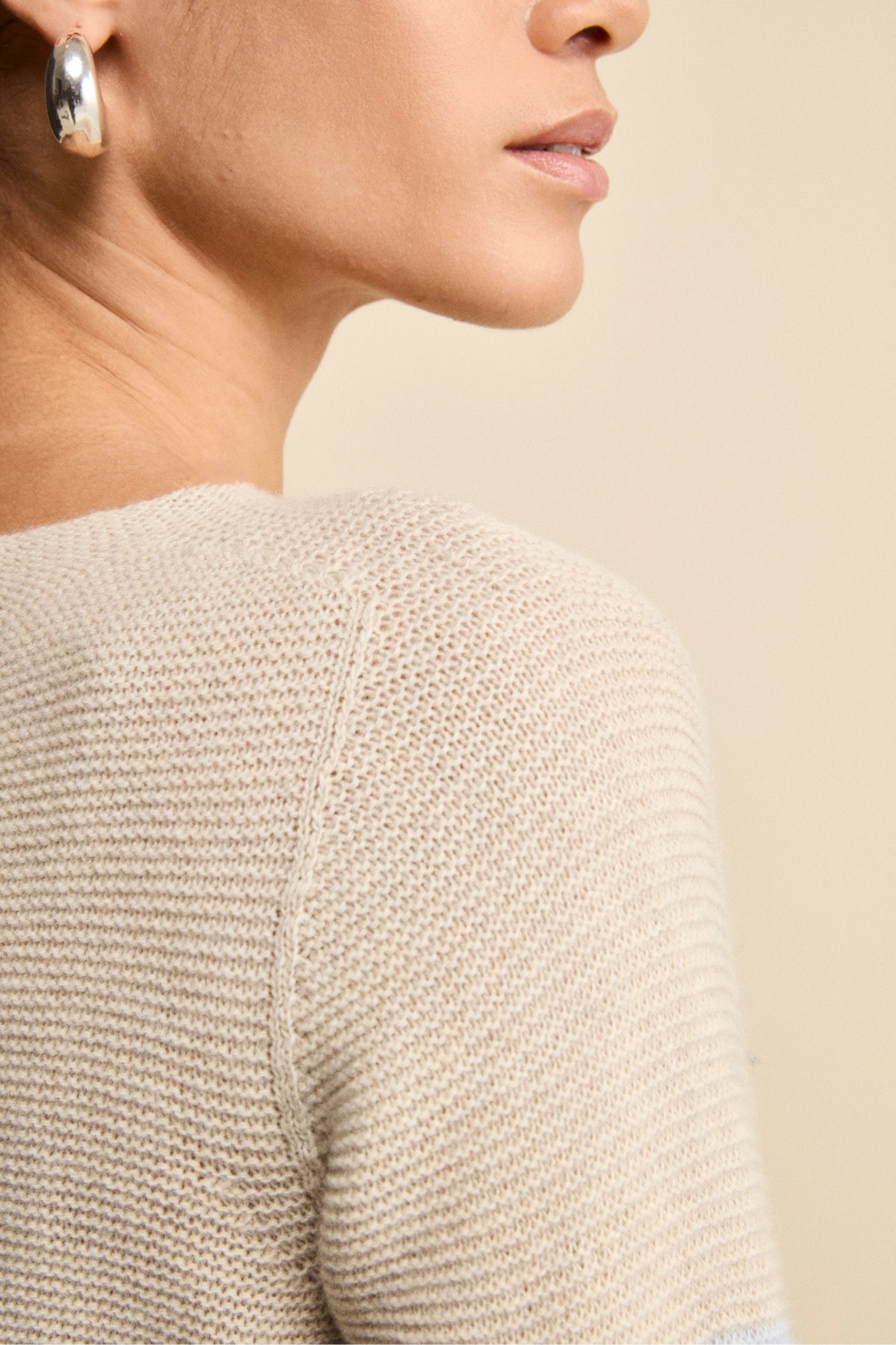 Girocollo Links a Righe in Lana e Cashmere - BLU/AZZURRO - Image 3