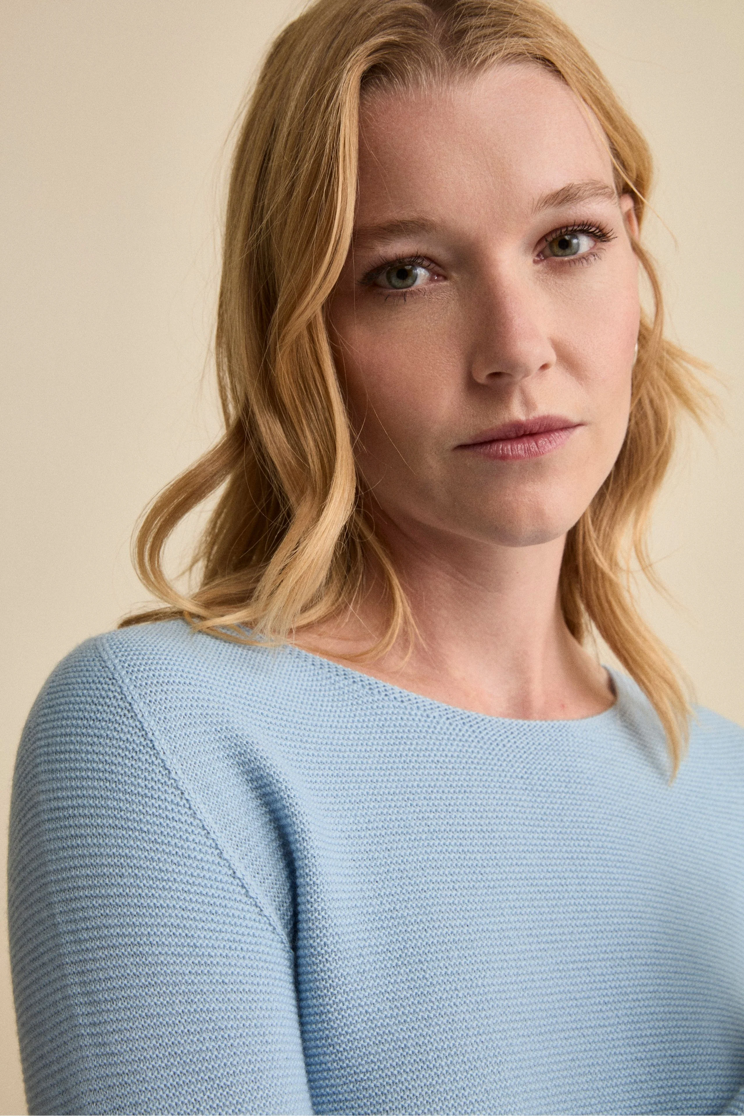 Maglia Barchetta in Lana Merino - AZZURRO - Image 4
