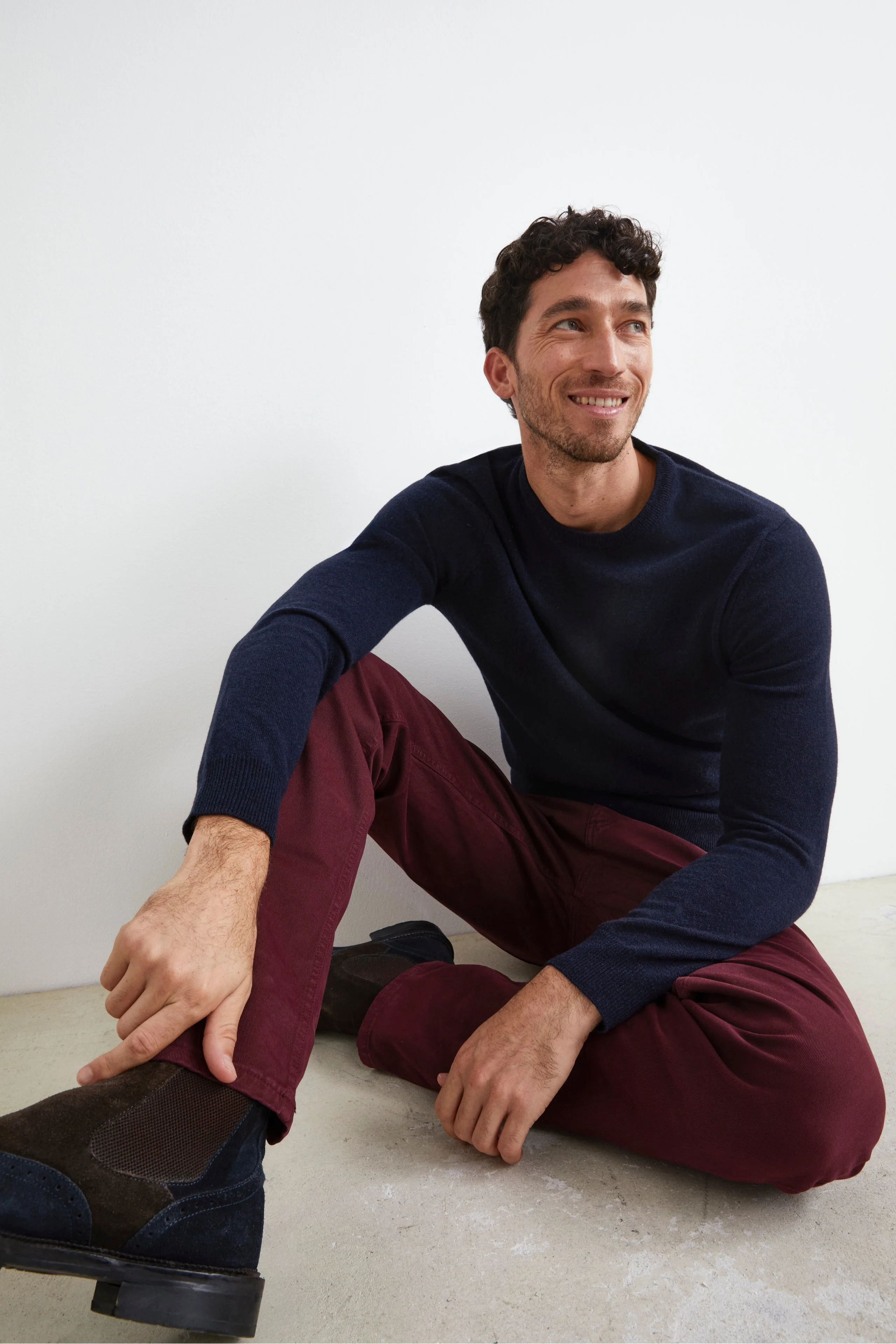 Maglia in Lana Merino Extrafine - BLU - Image 2