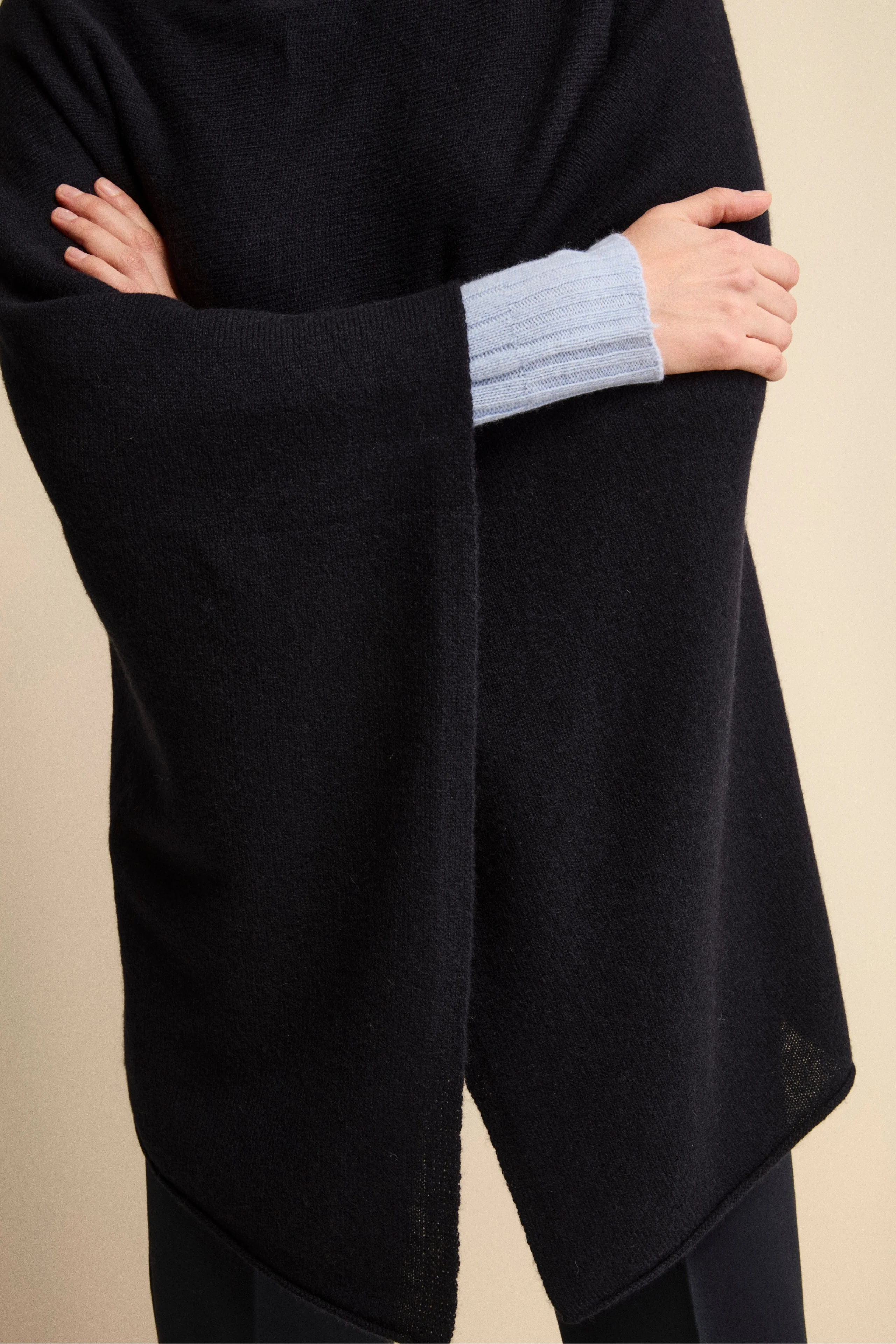 Mantella in cashmere da donna - BLU MARINE - Image 3