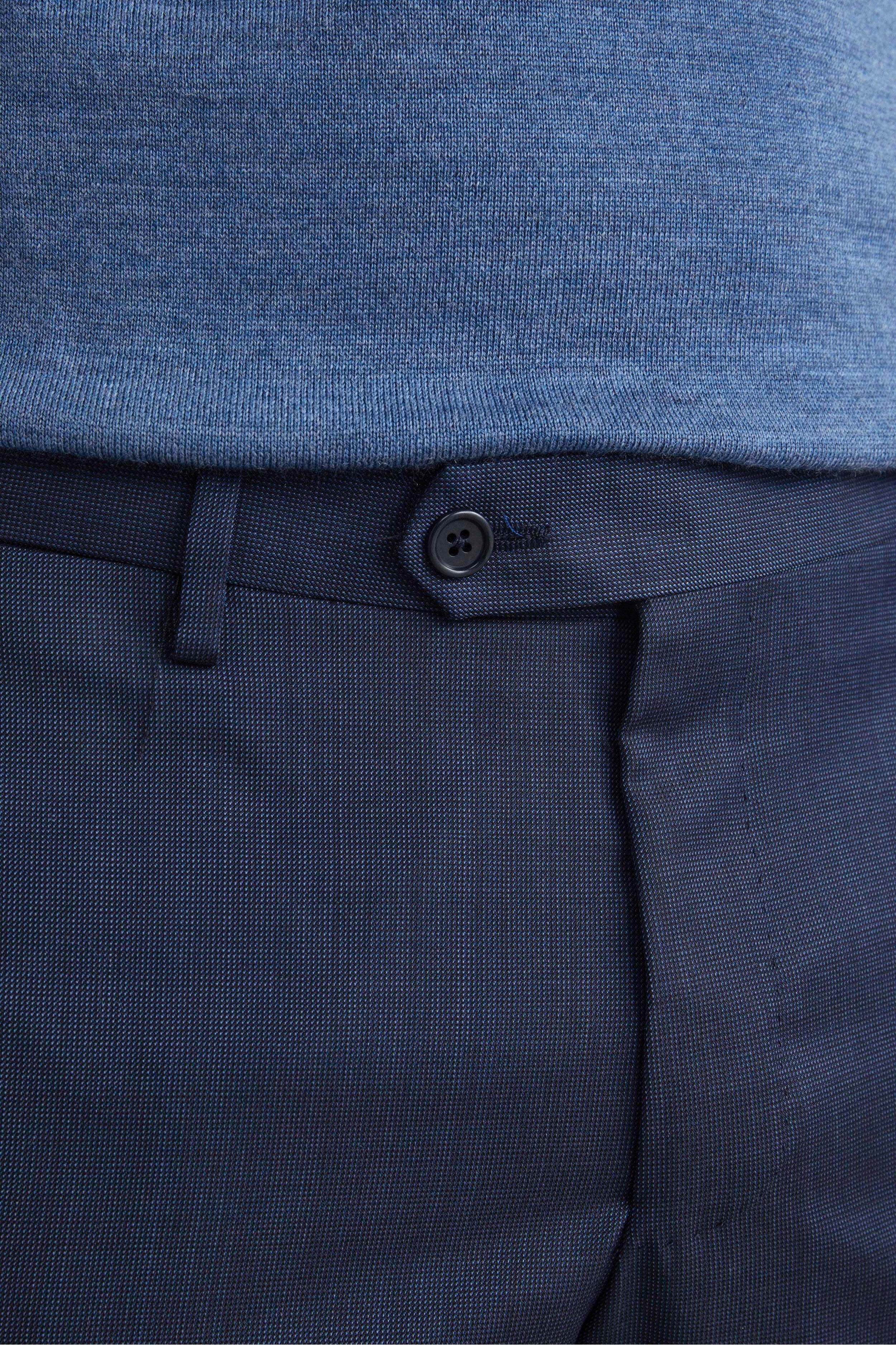 Pantalone in Lana Comfort Fit - BLU - Image 2