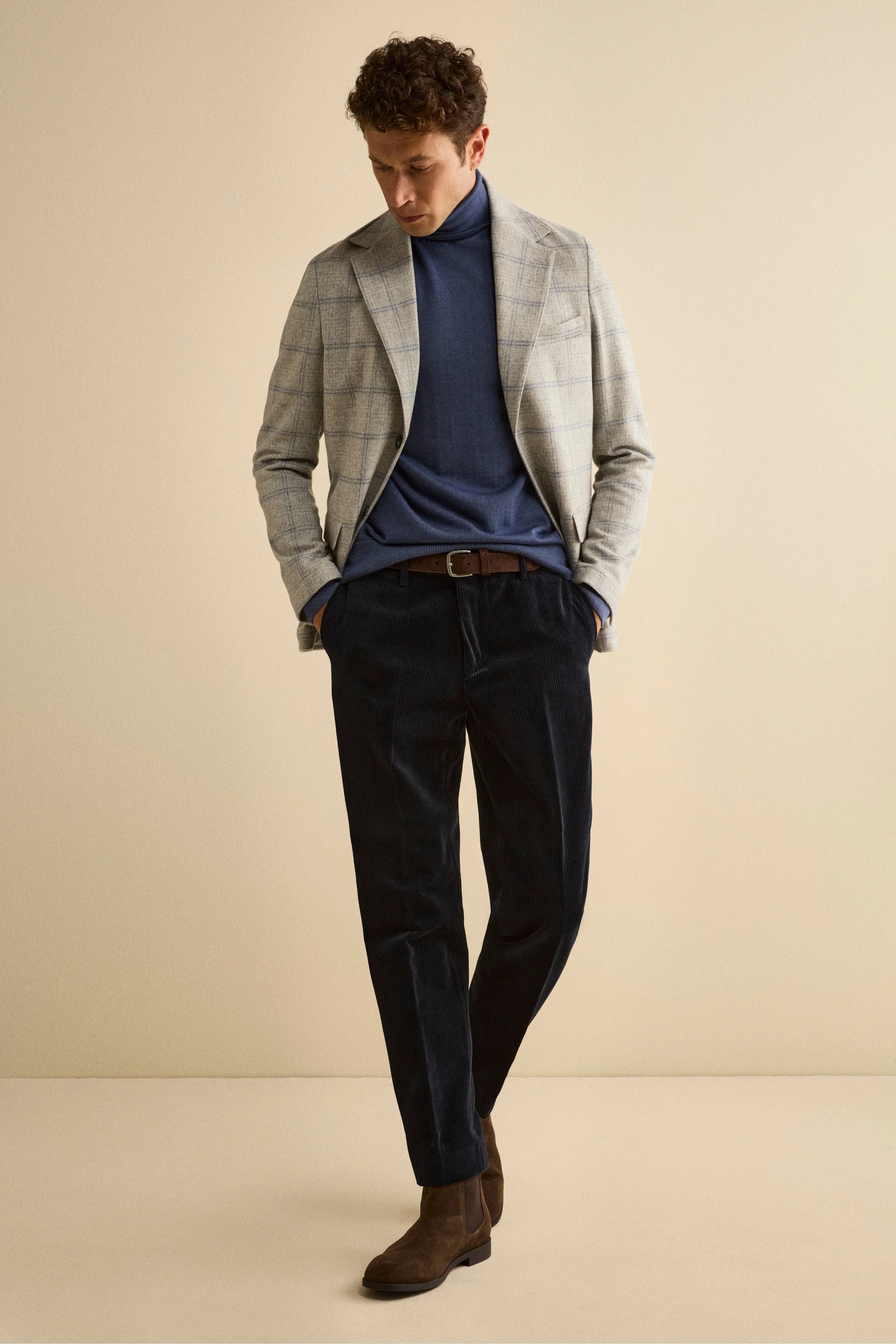 Pantalone in Velluto Regular Fit - BLU - Image 2