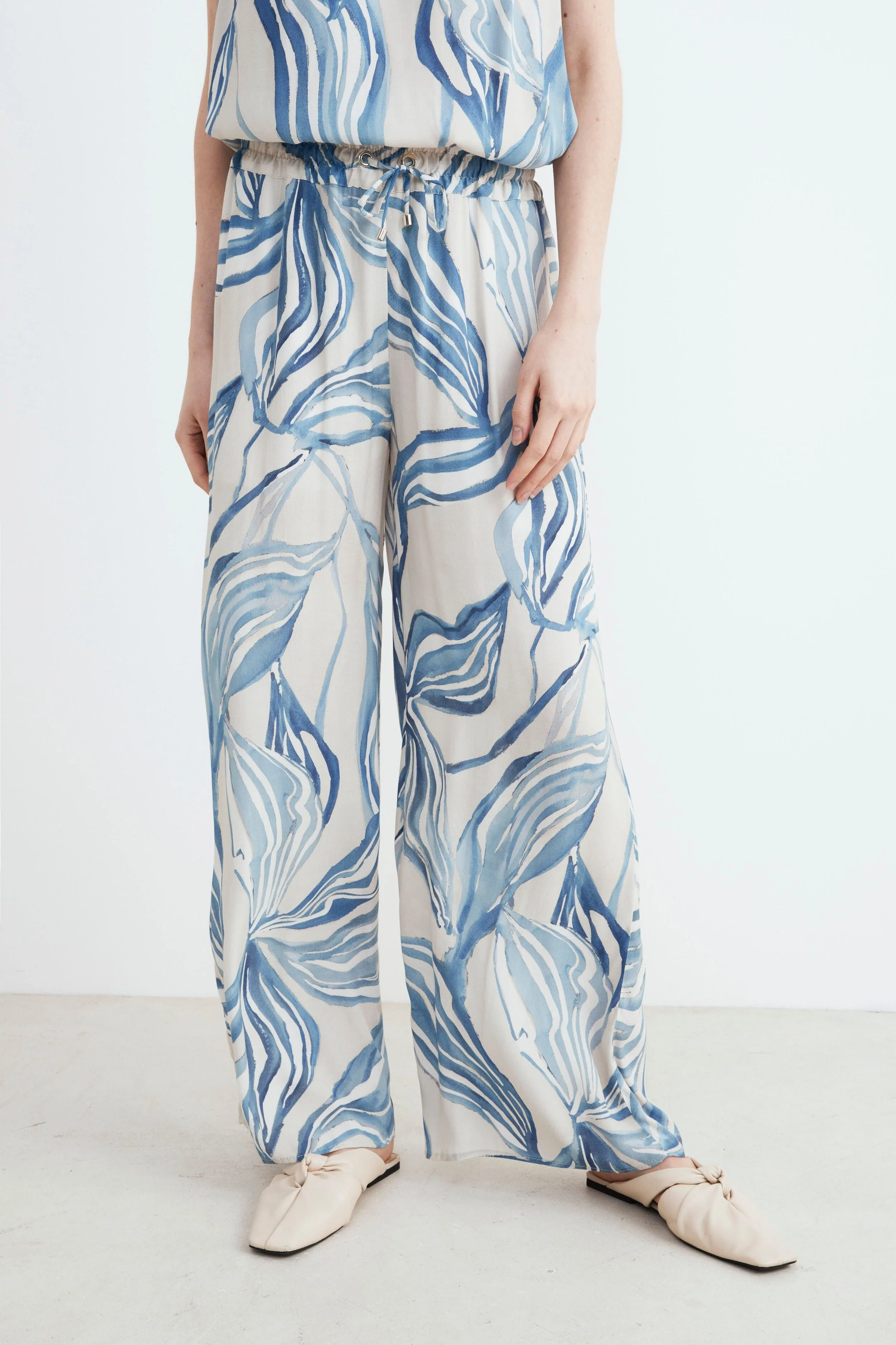 Pantalone morbido fantasia - FANT. AZZURRO - Image 4