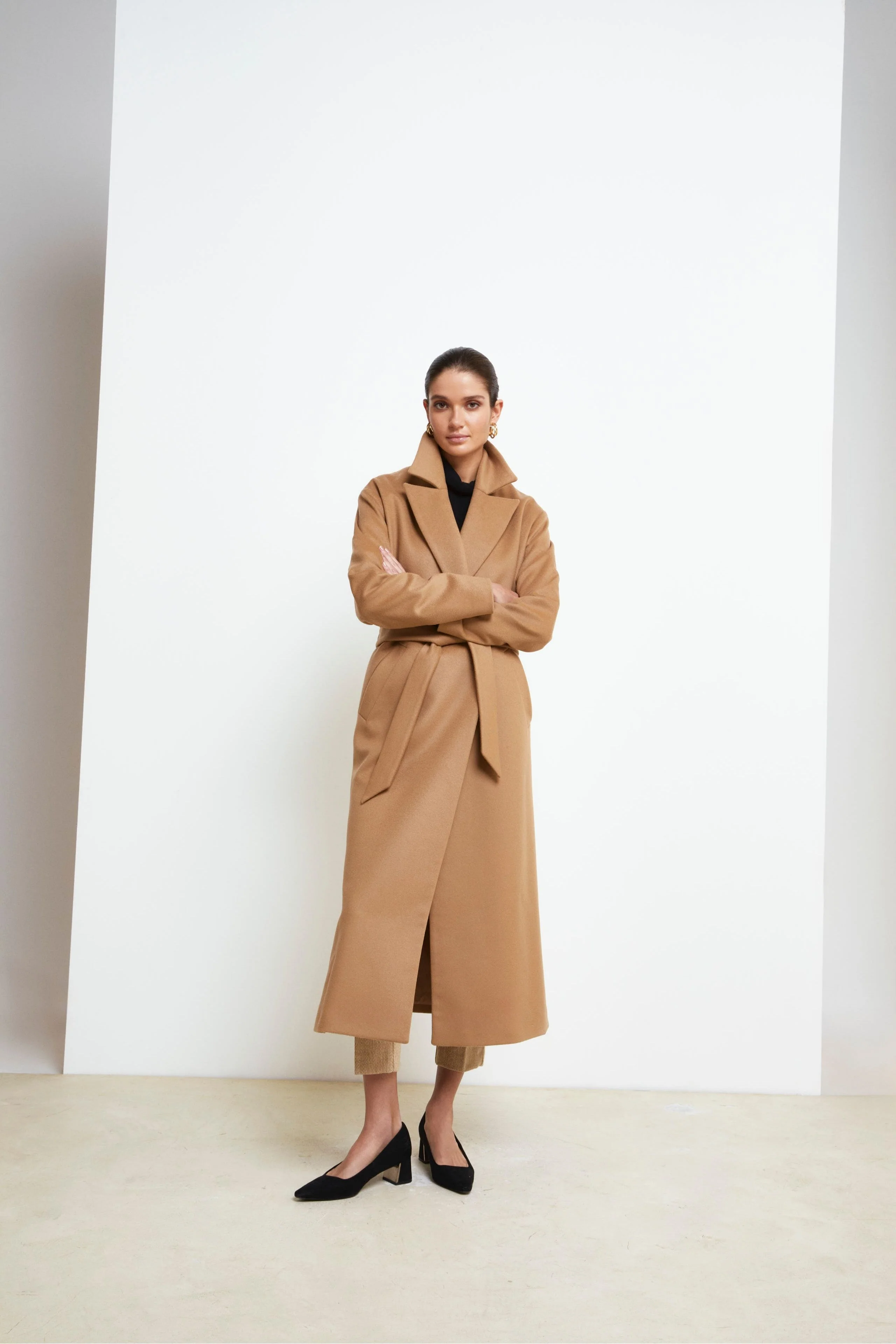 Pantalone Sigaretta in Lana - BEIGE SPIGATO - Image 4