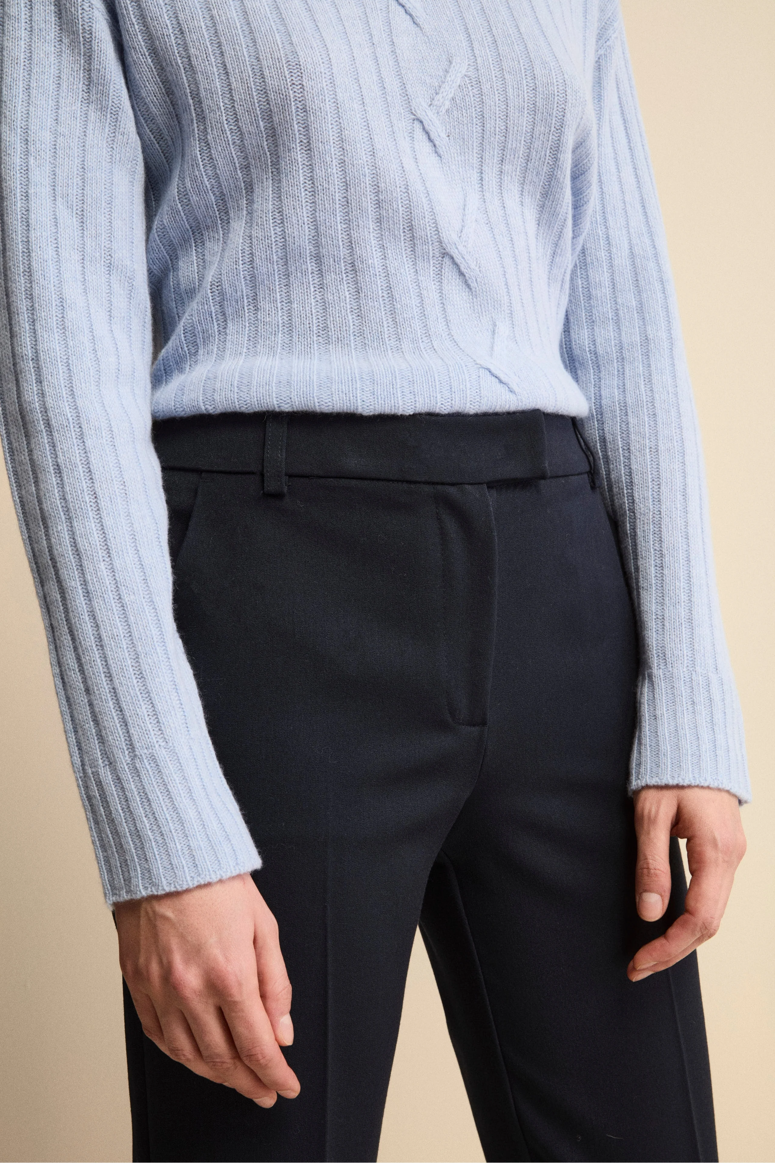 Pantalone Sigaretta Regular Fit - BLU - Image 4