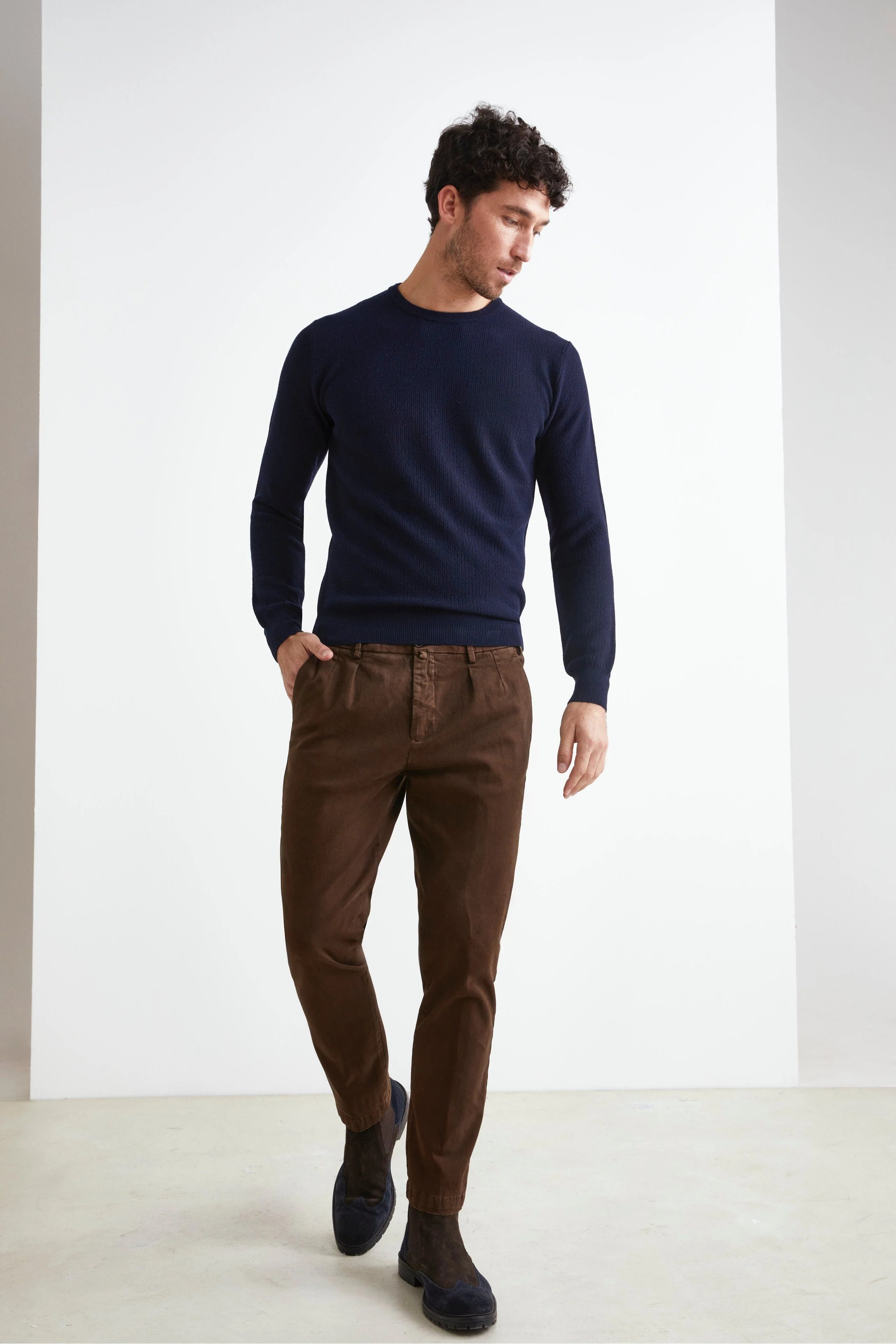 Pantalone Stretch Slim Fit - CACAO - Image 4