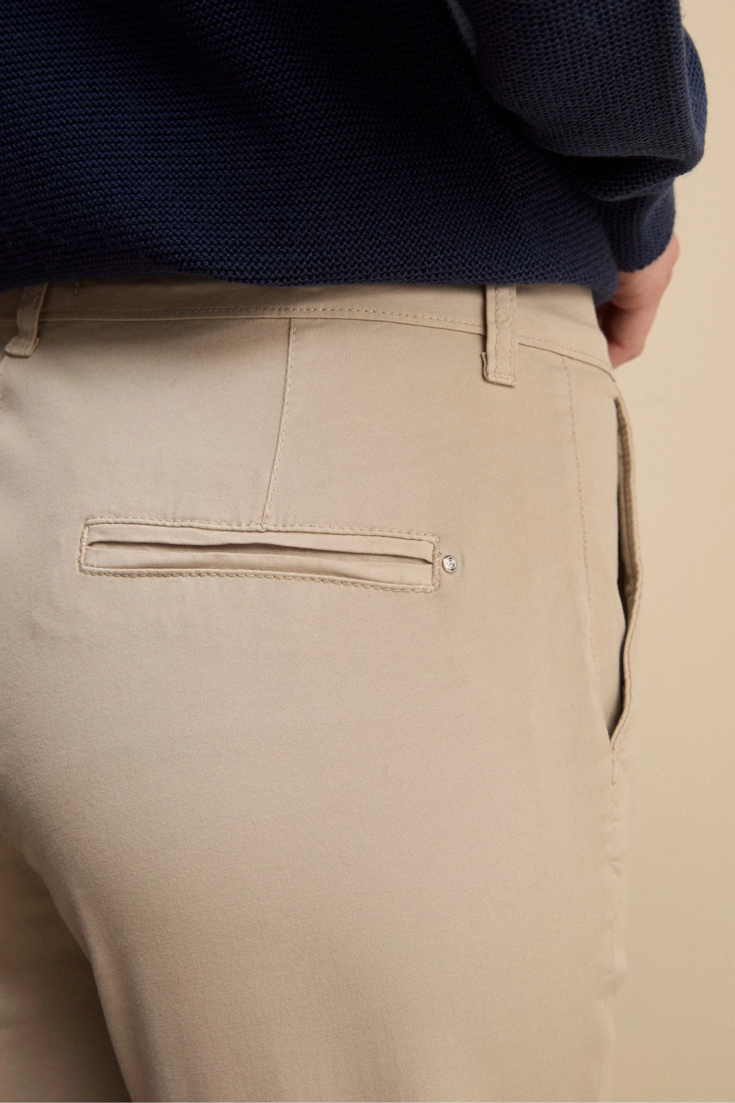 Pantalone Twill Regular Fit - BEIGE - Image 2