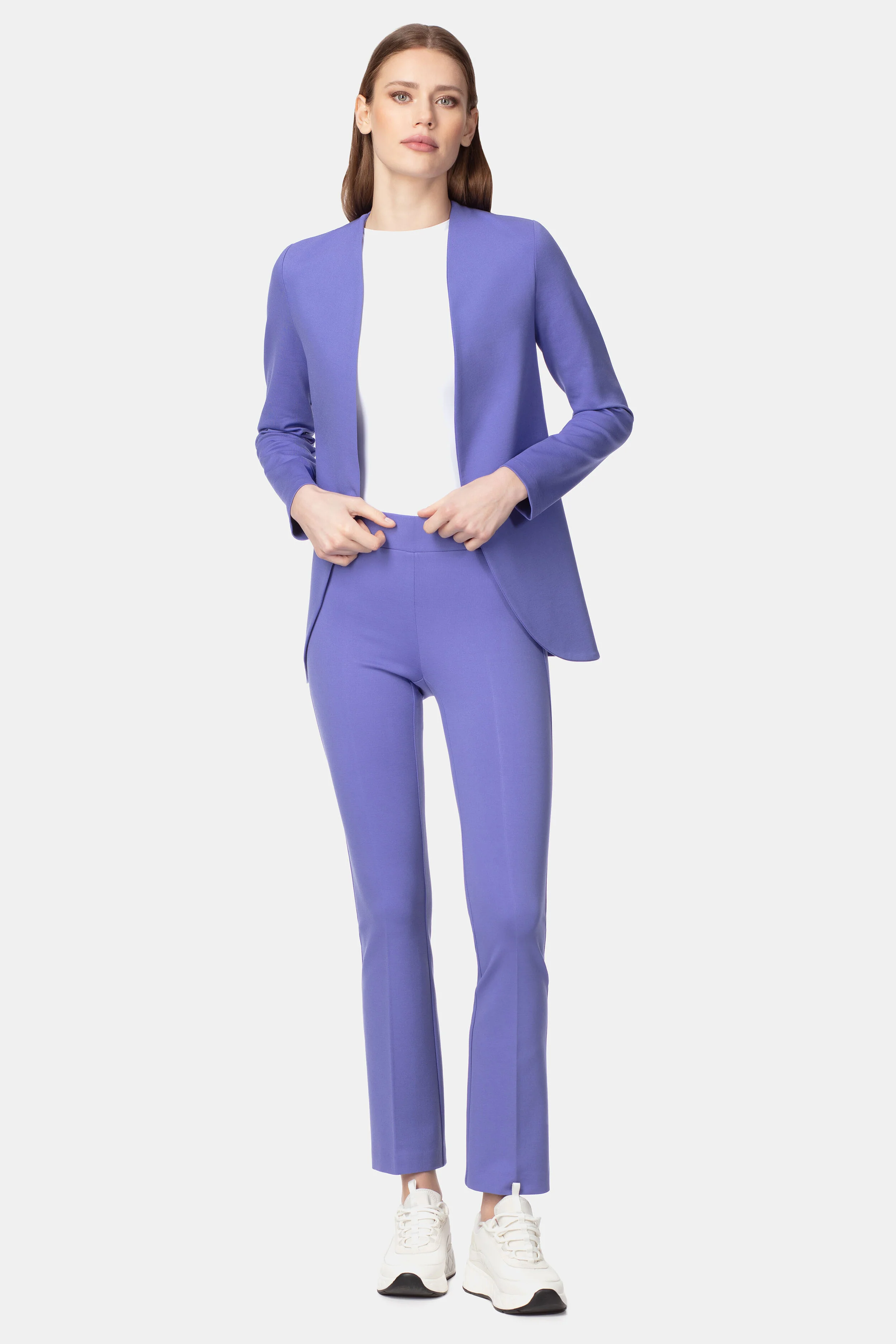 Pantaloni in jersey palazzo - PERVINCA - Image 2