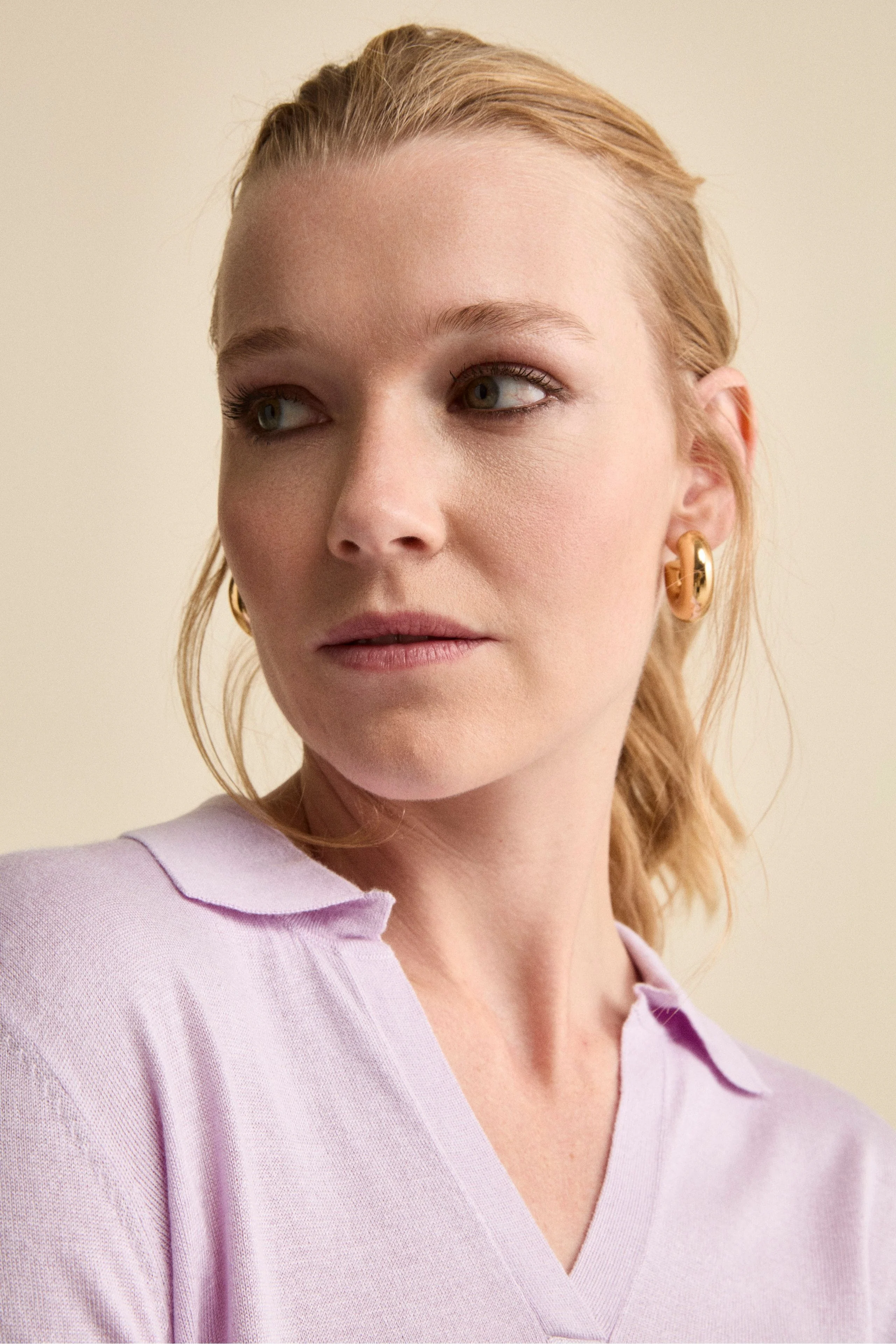 Polo Extrafine in Seta e Cashmere - LILLA - Image 2