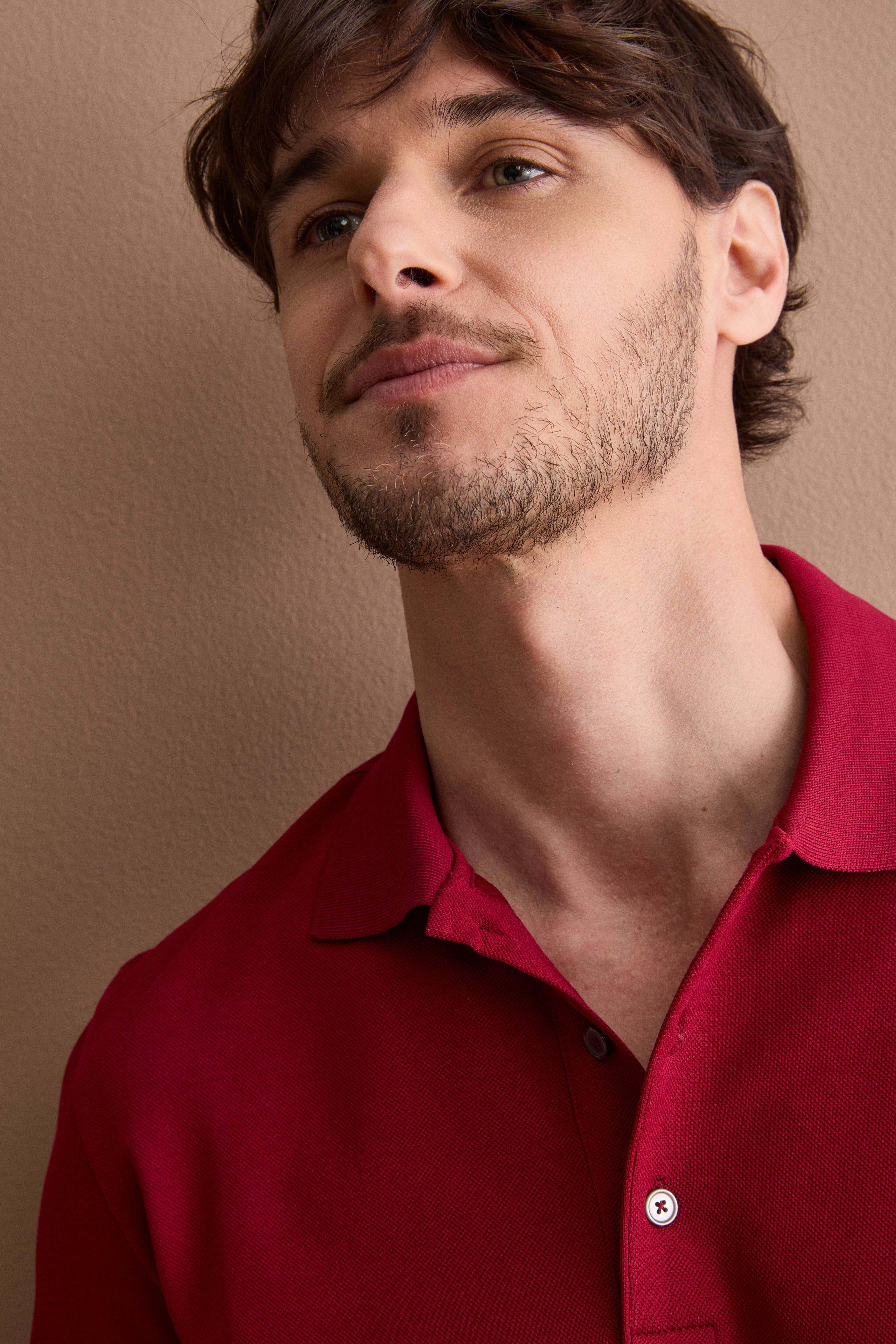 Polo Piquet Casual da Uomo - BORDEAUX - Image 2