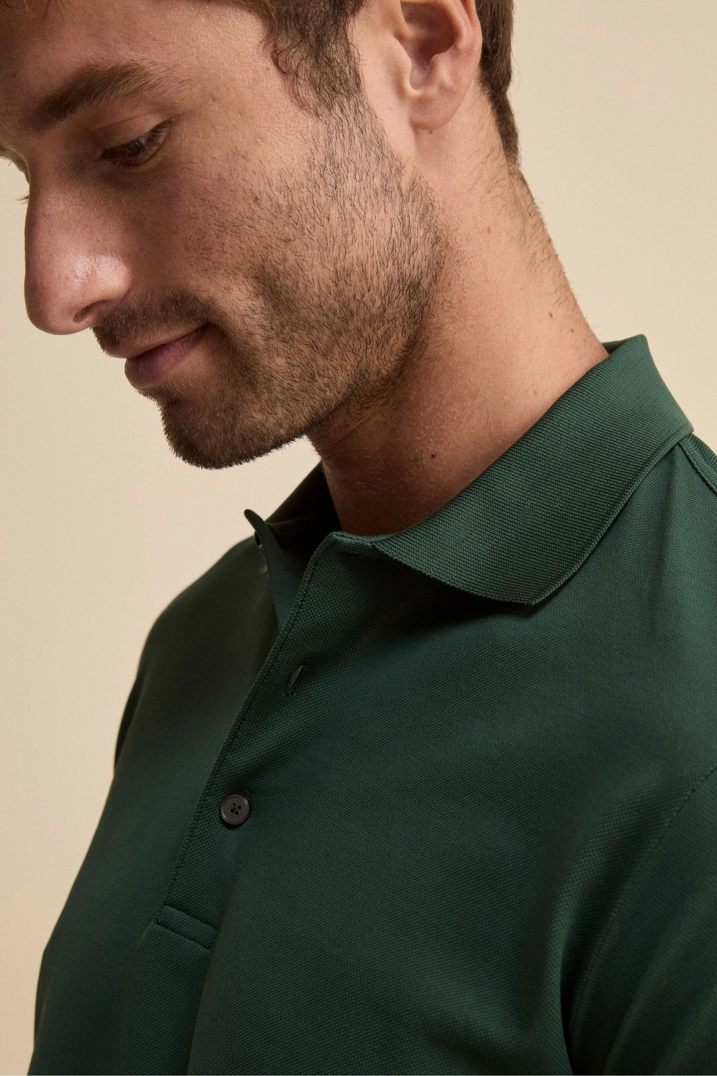 Polo Piquet in Filo di Scozia - VERDE - Image 2