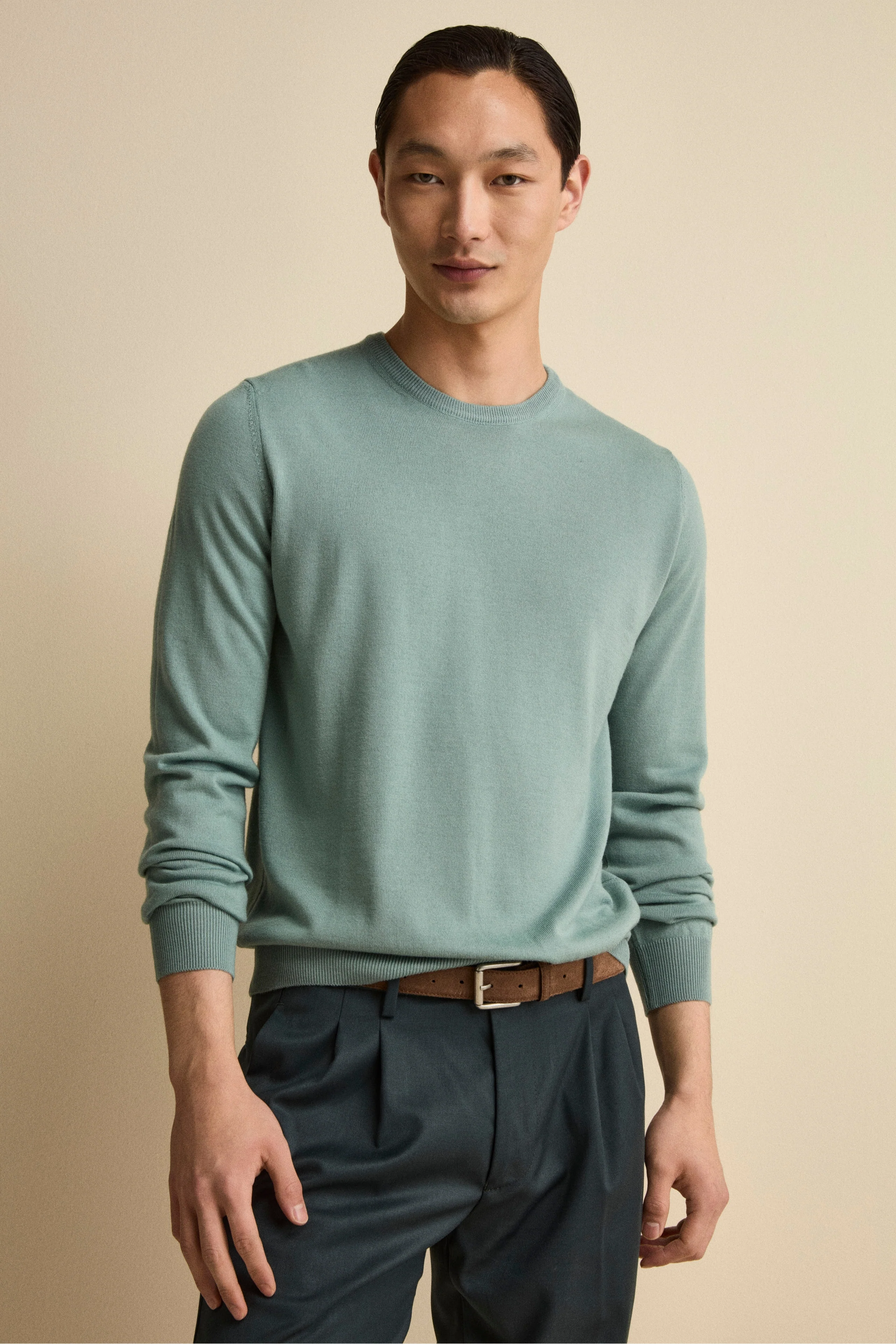 Pullover Girocollo in Lana Merino - SALVIA