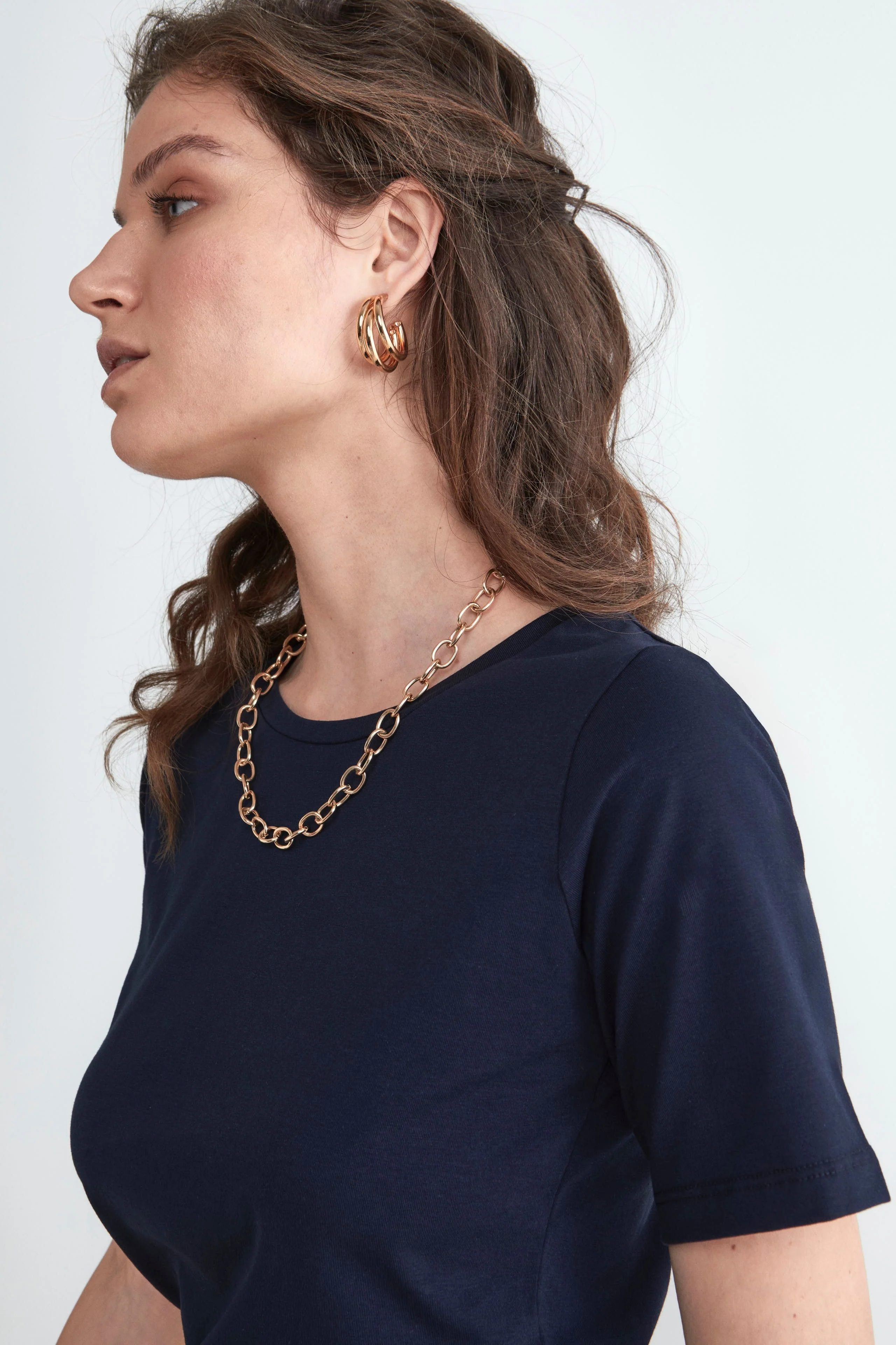 T-shirt girocollo da donna - NAVY - Image 2