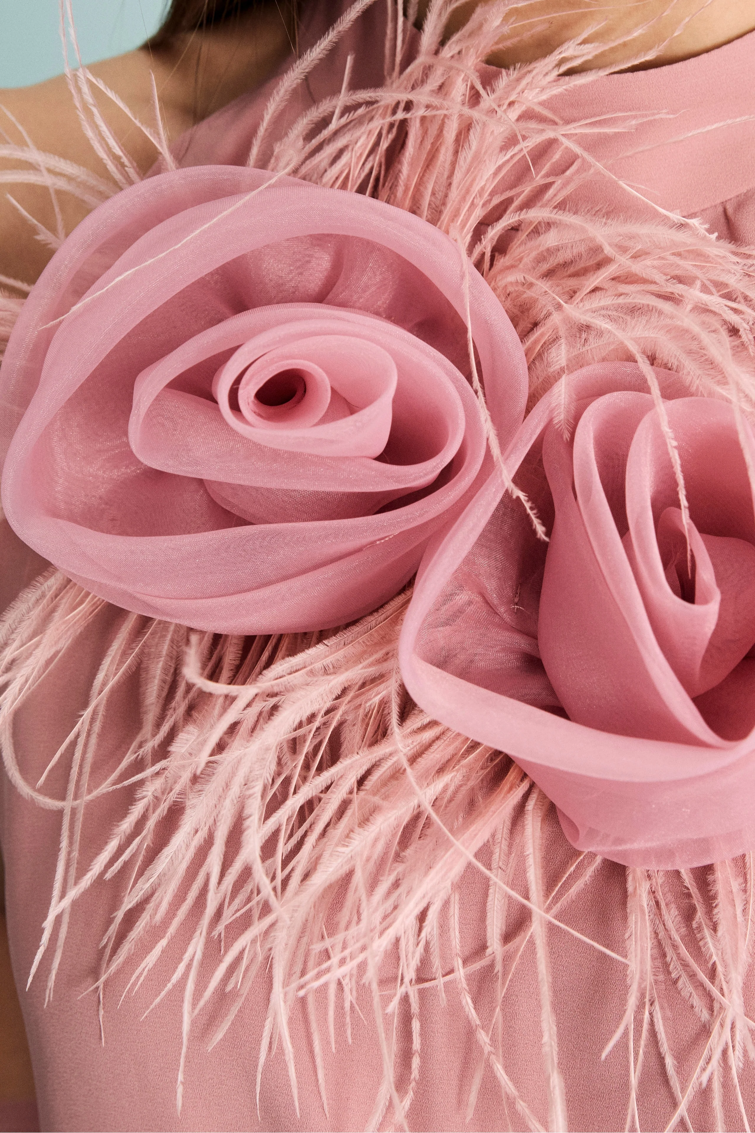 Tuta Cerimonia in Georgette Plissettata - ROSA ANTICO - Image 5